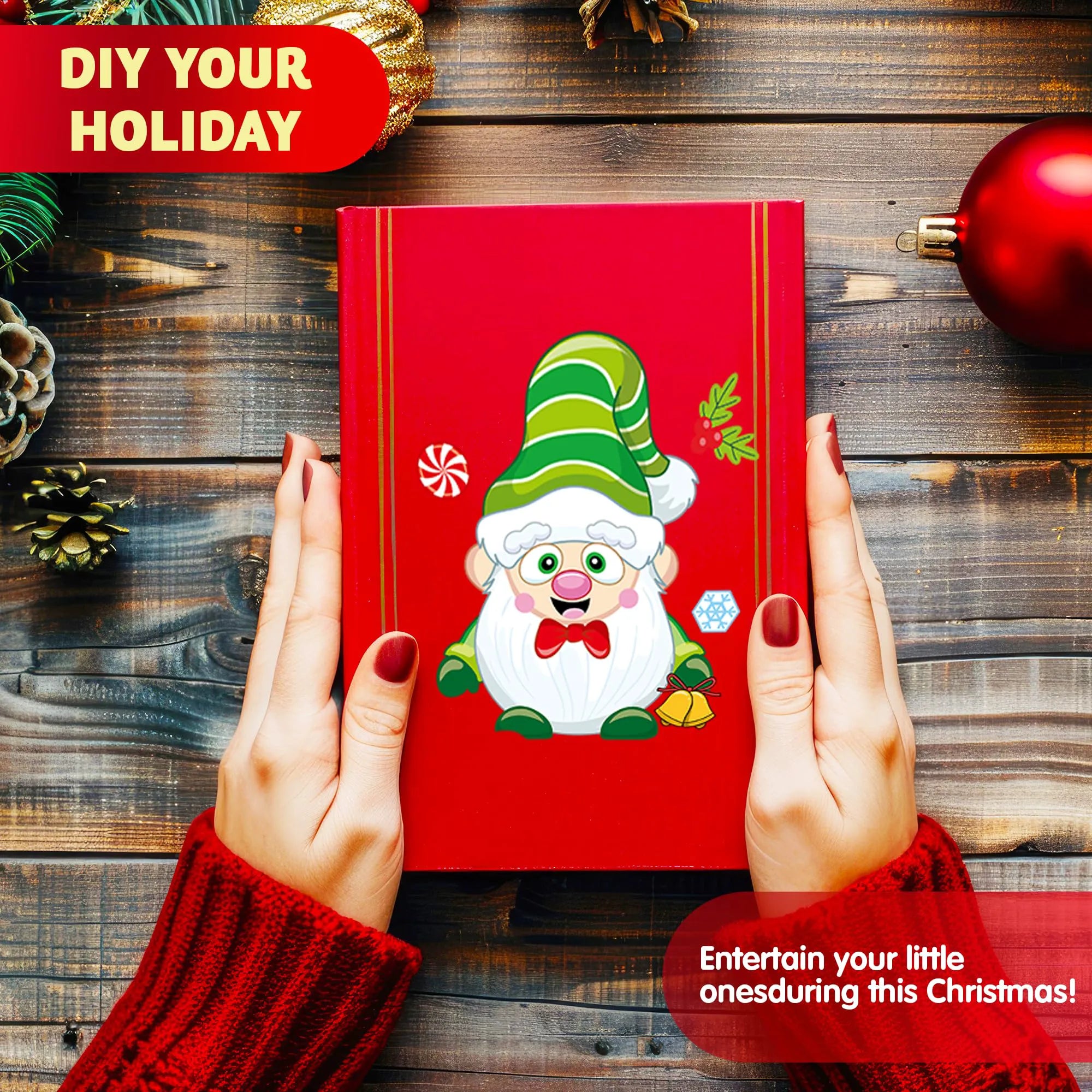 24 Pcs Christmas Make-a-Face Stickers