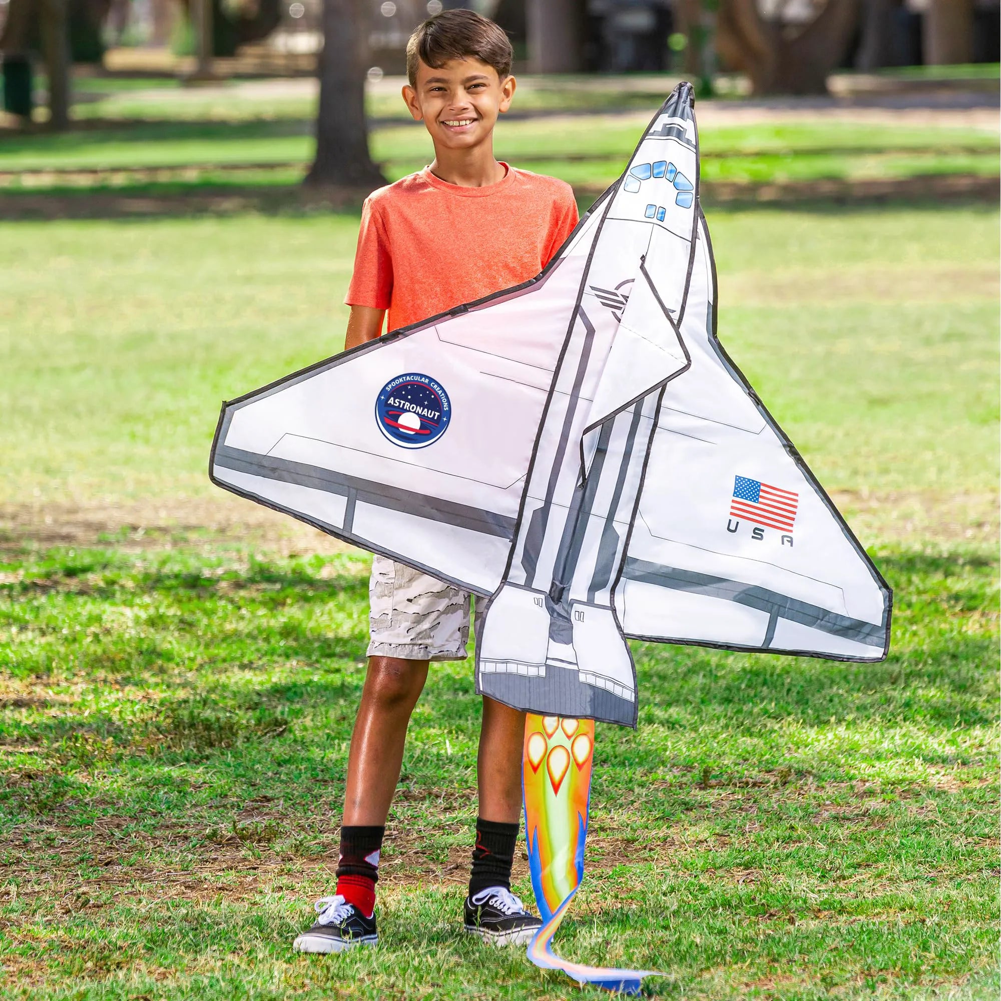 Spaceship Kite: Easy to Fly for Kids & Adults, 262.5 ft String