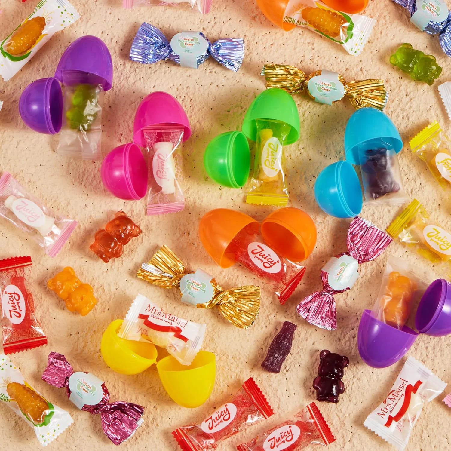 24 Pack Easter Candy-Filled Plastic Eggs