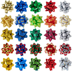 3-Inch Christmas Gift Bows, 75-Pack