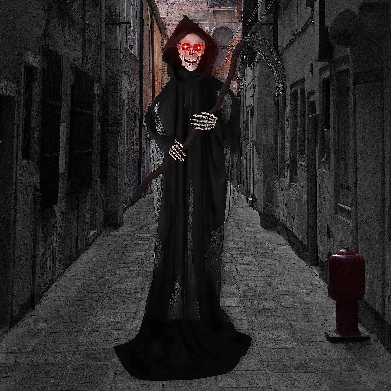 64.5in Animated Grim Reaper Halloween Decoration
