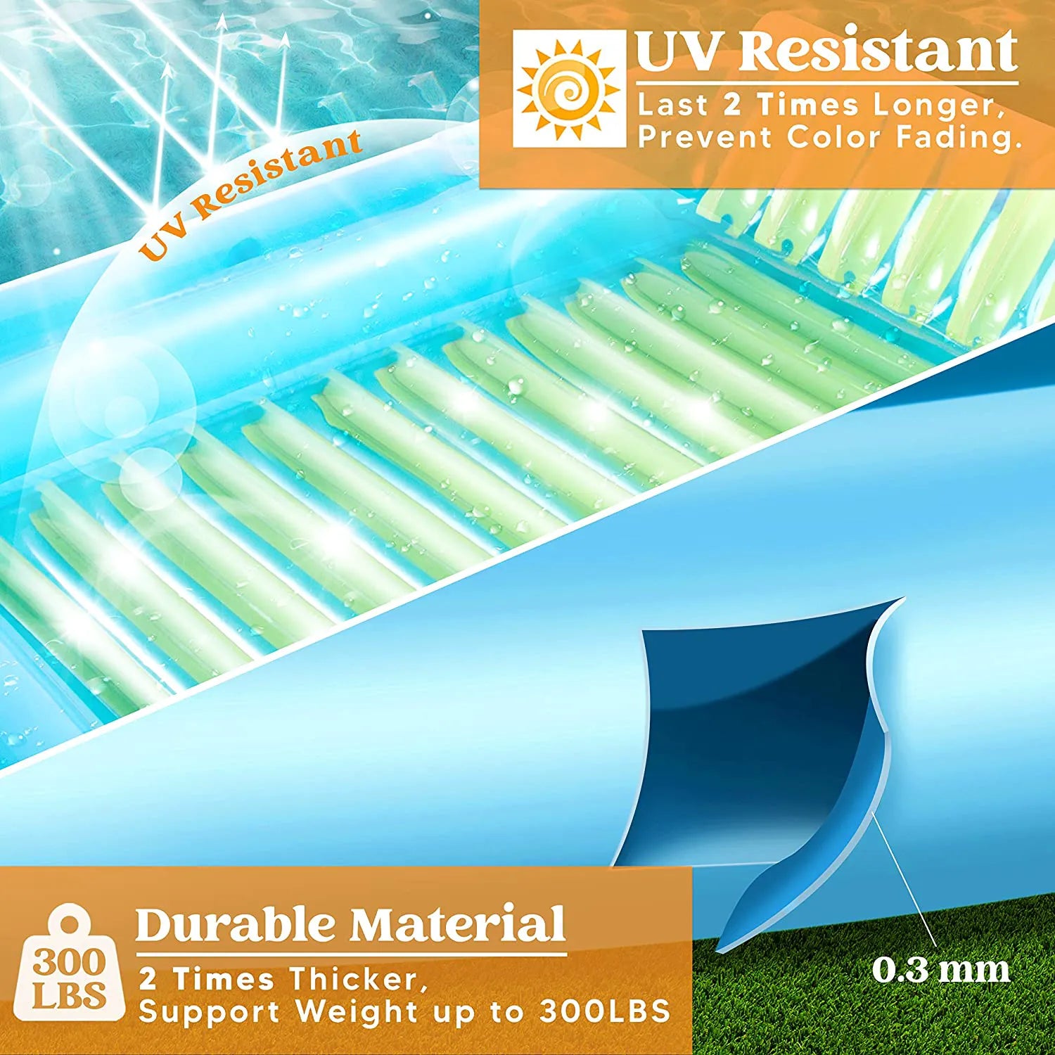 Blue Green Inflatable Suntan