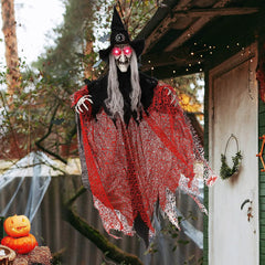 51-Inch Light-Up Hanging Witch Decorations (2-Pack)