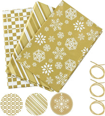 Holiday Golden Plastic Gift Bags