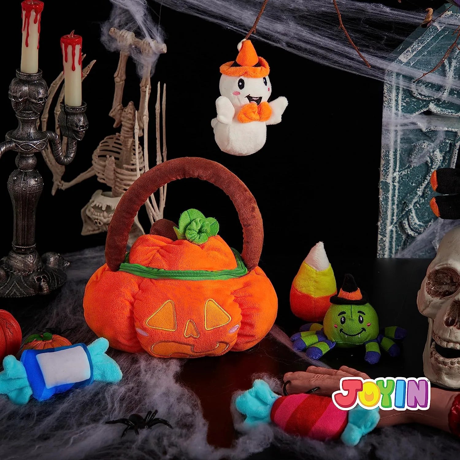Satiated Plush Pumpkin Baby Basket