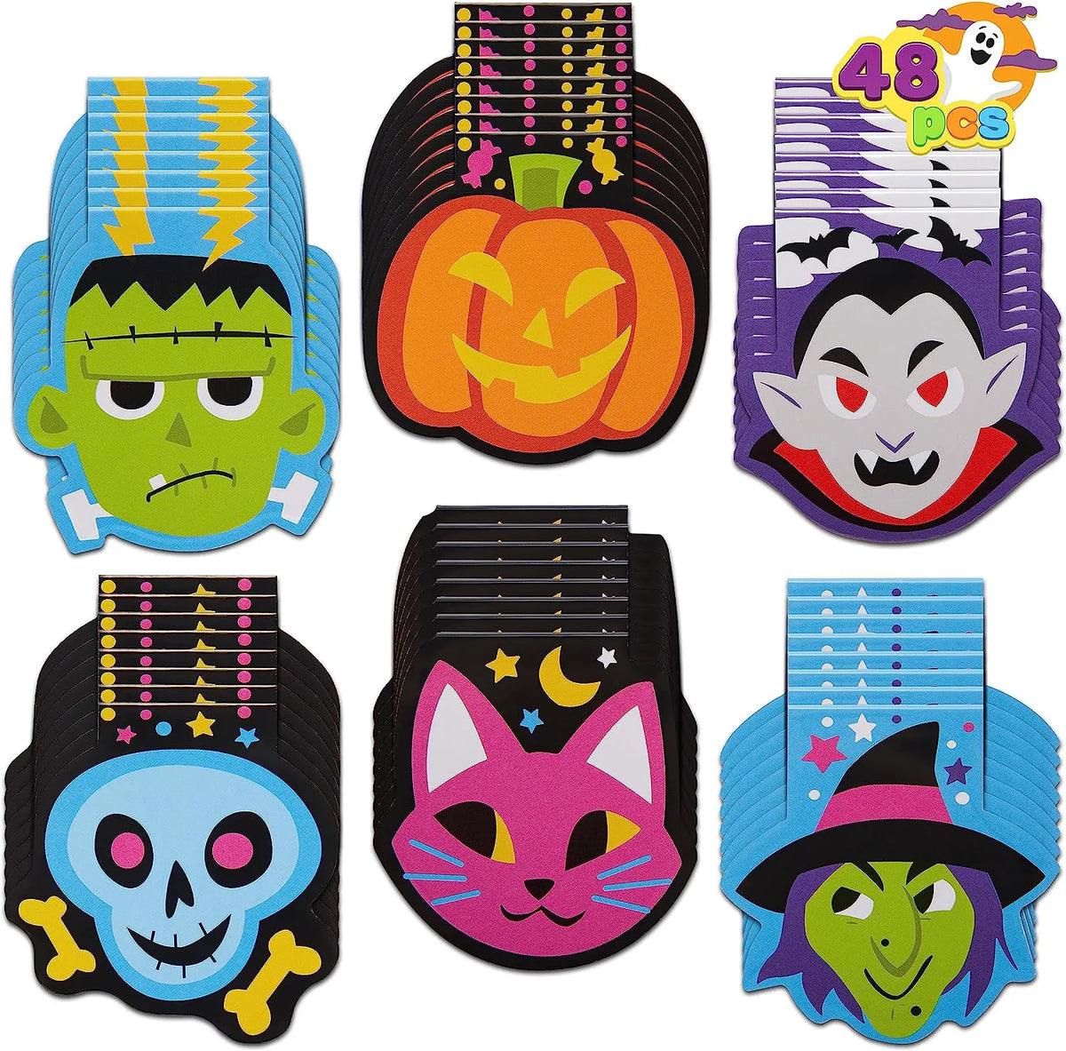 Mini Characters Notepad, 48 Count