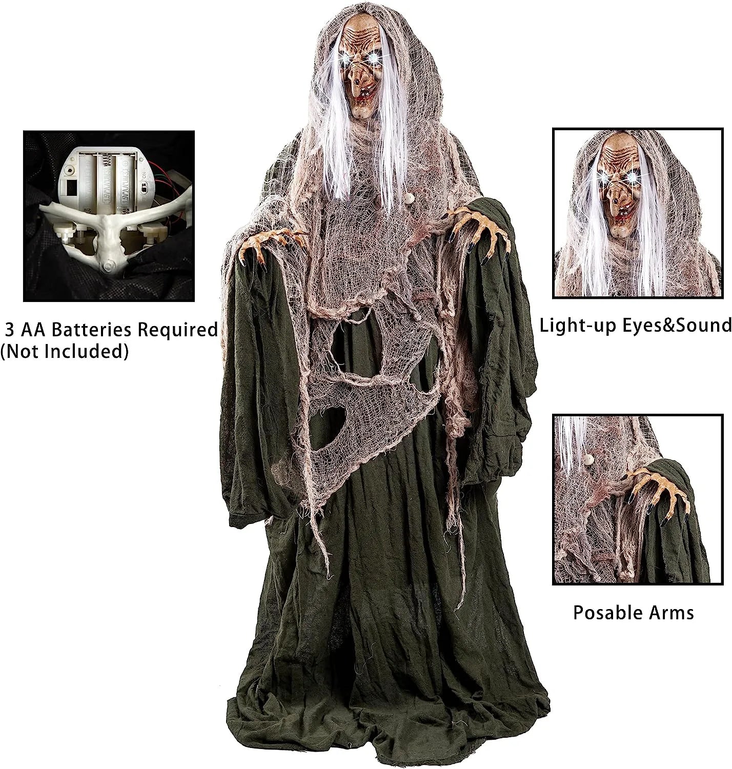 68in Standing Animated Witch Decoration