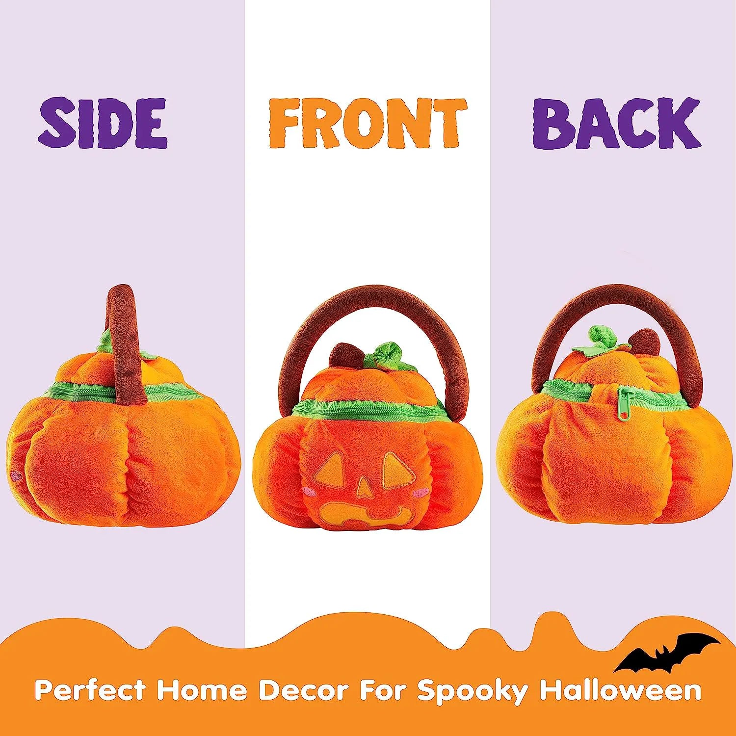 Satiated Plush Pumpkin Baby Basket