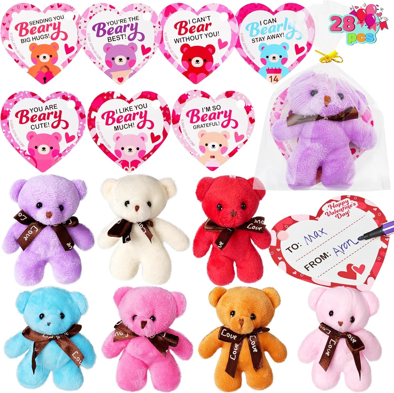 28 Pack Valentine's Day Gifts for Kids