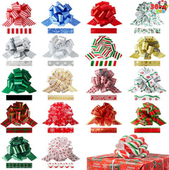 36-Pack Christmas Gift Wrap Ribbon Pull Bows