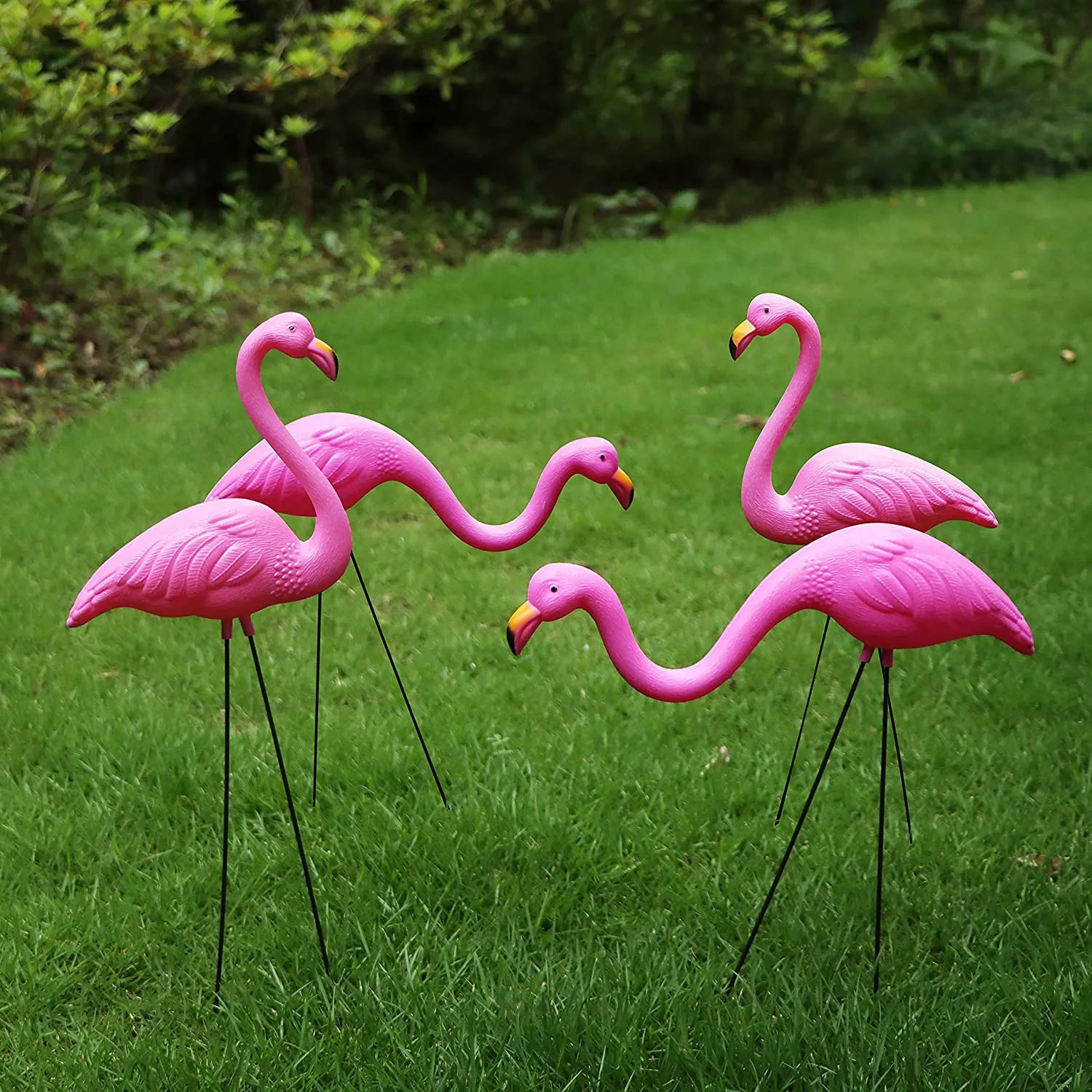 Small Flamingo Yard Ornament, Set of 2