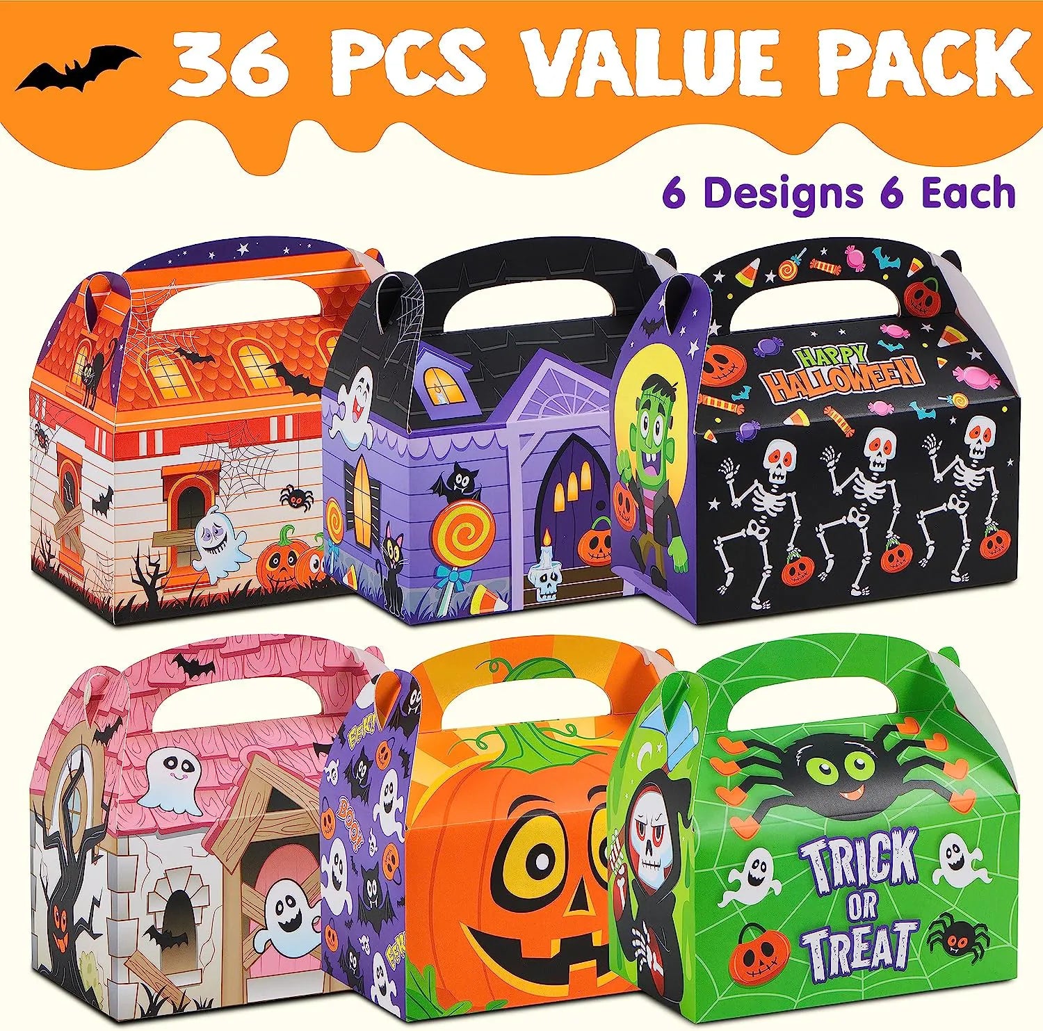 Cardboard Treat Boxes, 36 Count