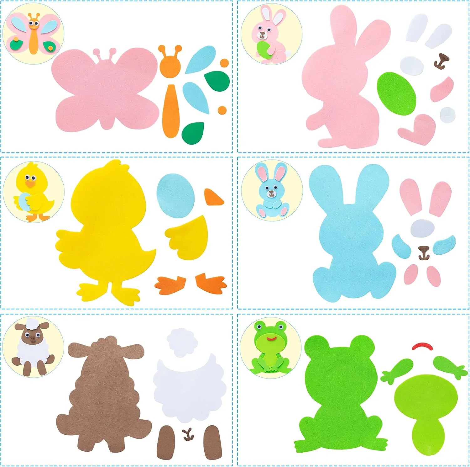 JOYIN 24-Pack Easter Egg Magnet Craft Set