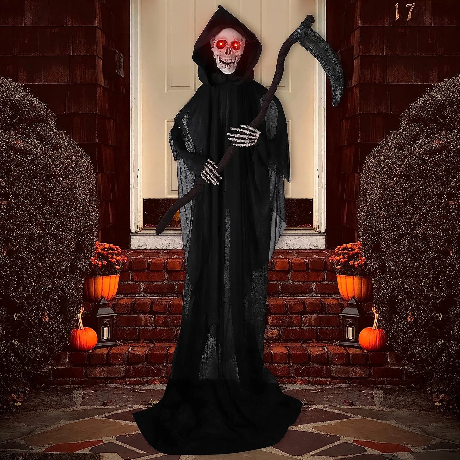 64.5in Animated Grim Reaper Halloween Decoration