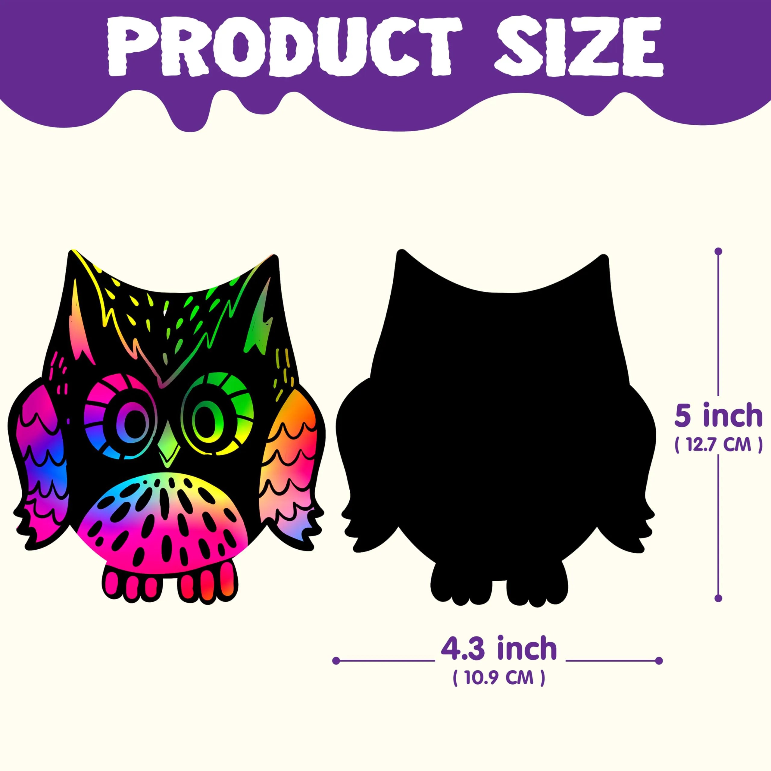 120 Pcs Halloween Rainbow Scratch Art Crafts for Kids