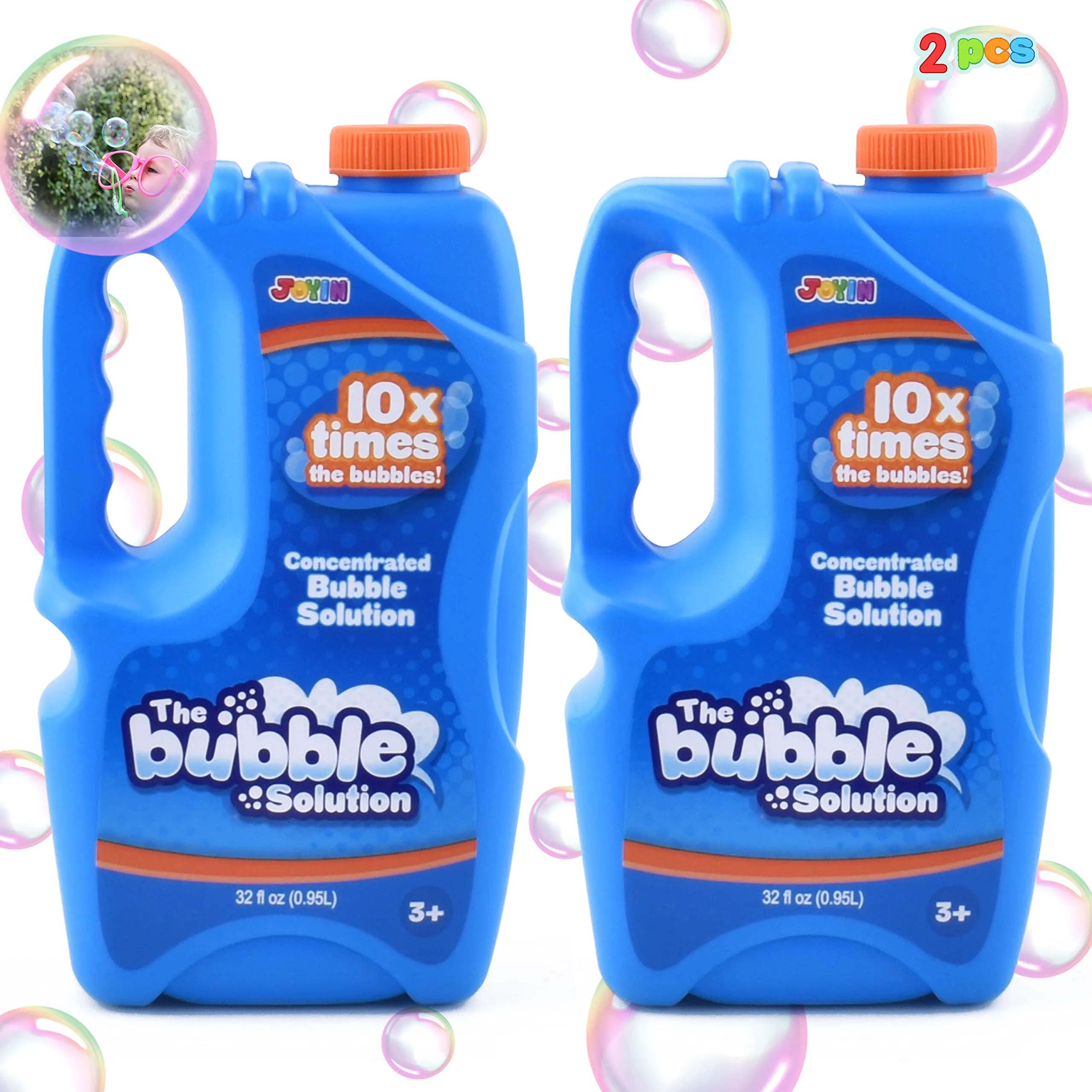 32 oz Bubble Solution Concentrated, 2-Pack Blue