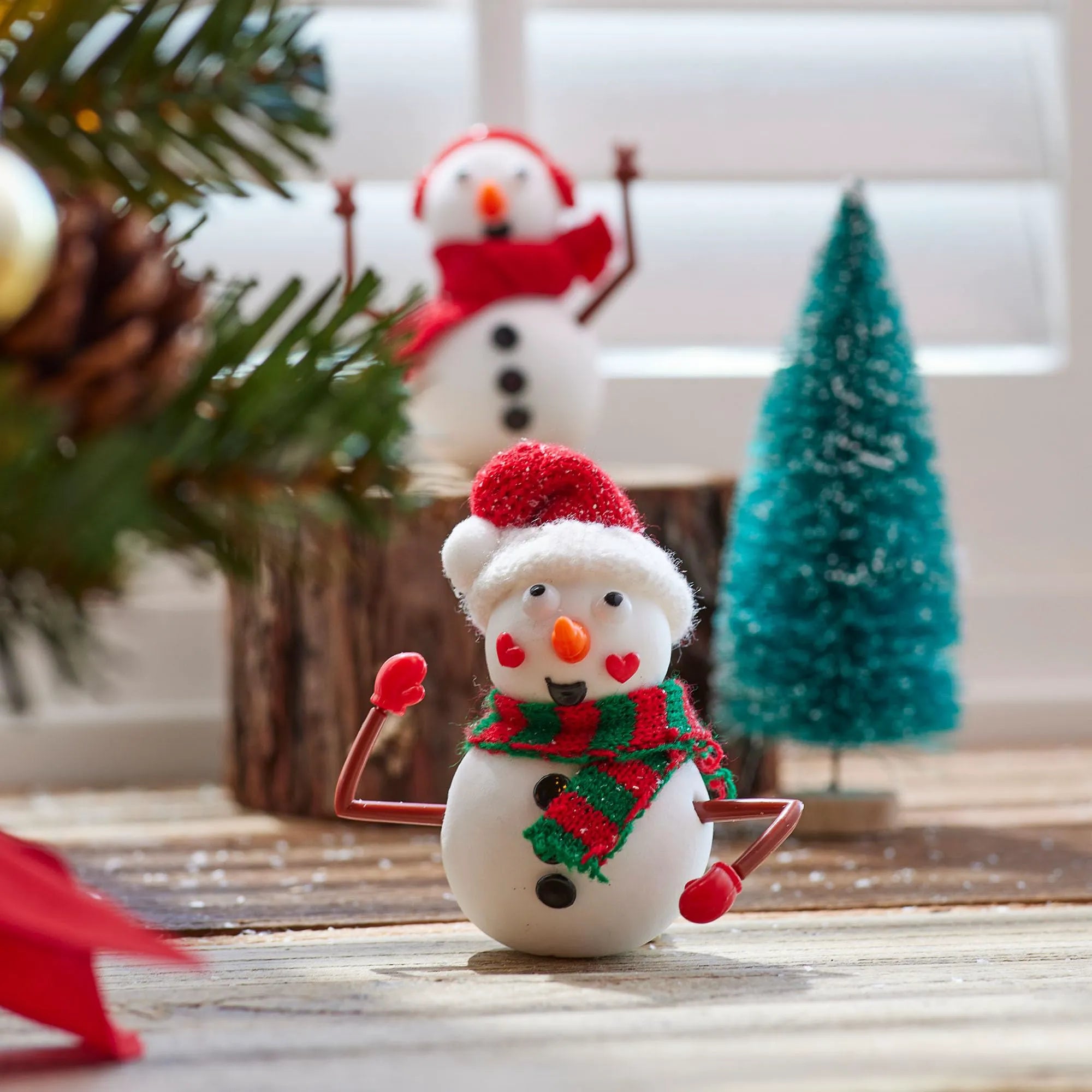 Christmas Snowman Craft Kit, 12 Pack DIY Build Your Own Snowman