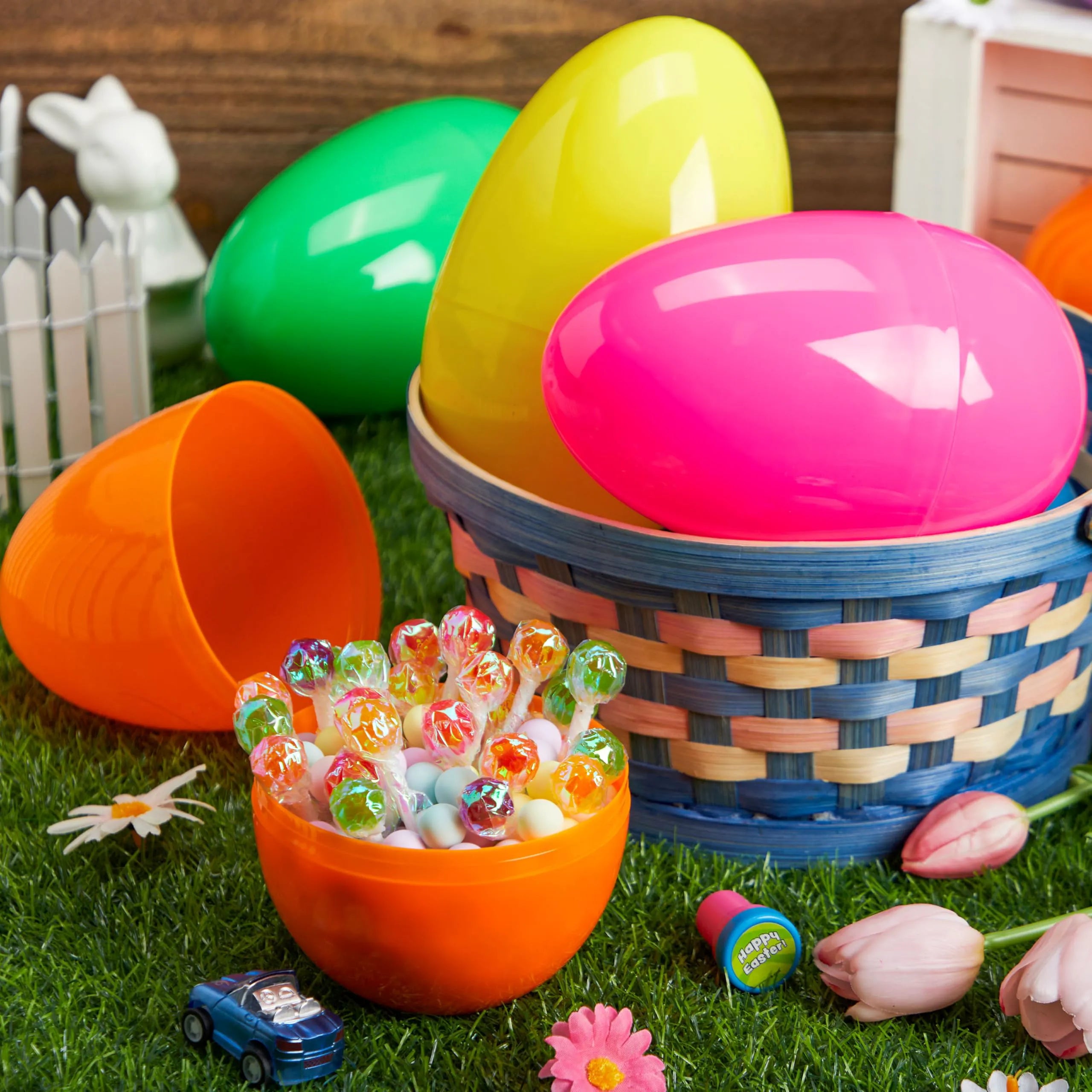 18 Large Easter Eggs, 6-Inch Jumbo Plastic Fillable Eggs
