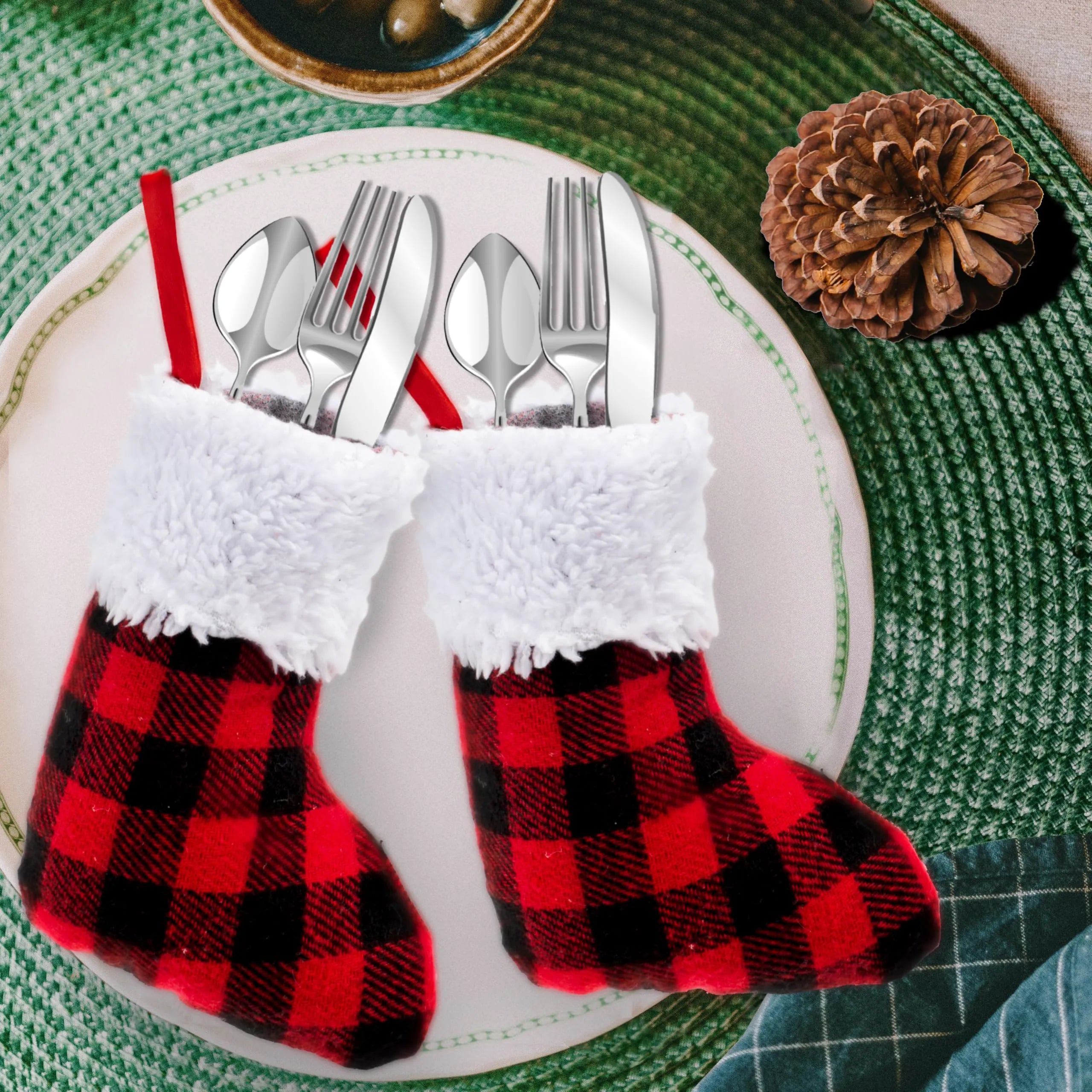 24 PCS 5 Inch Mini Christmas Stockings