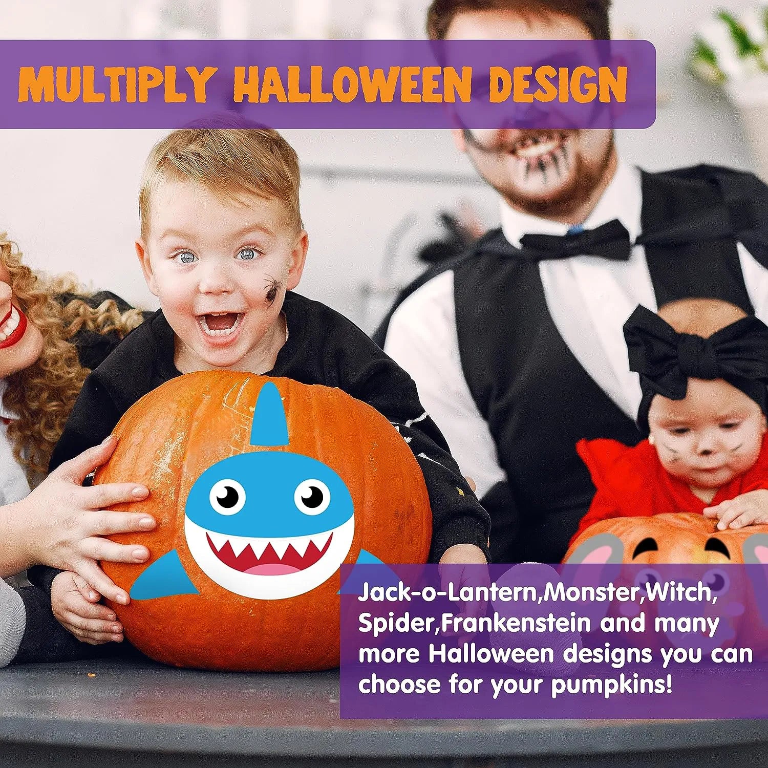 JOYIN 9-Piece Halloween Pumpkin Decorating Craft Kit