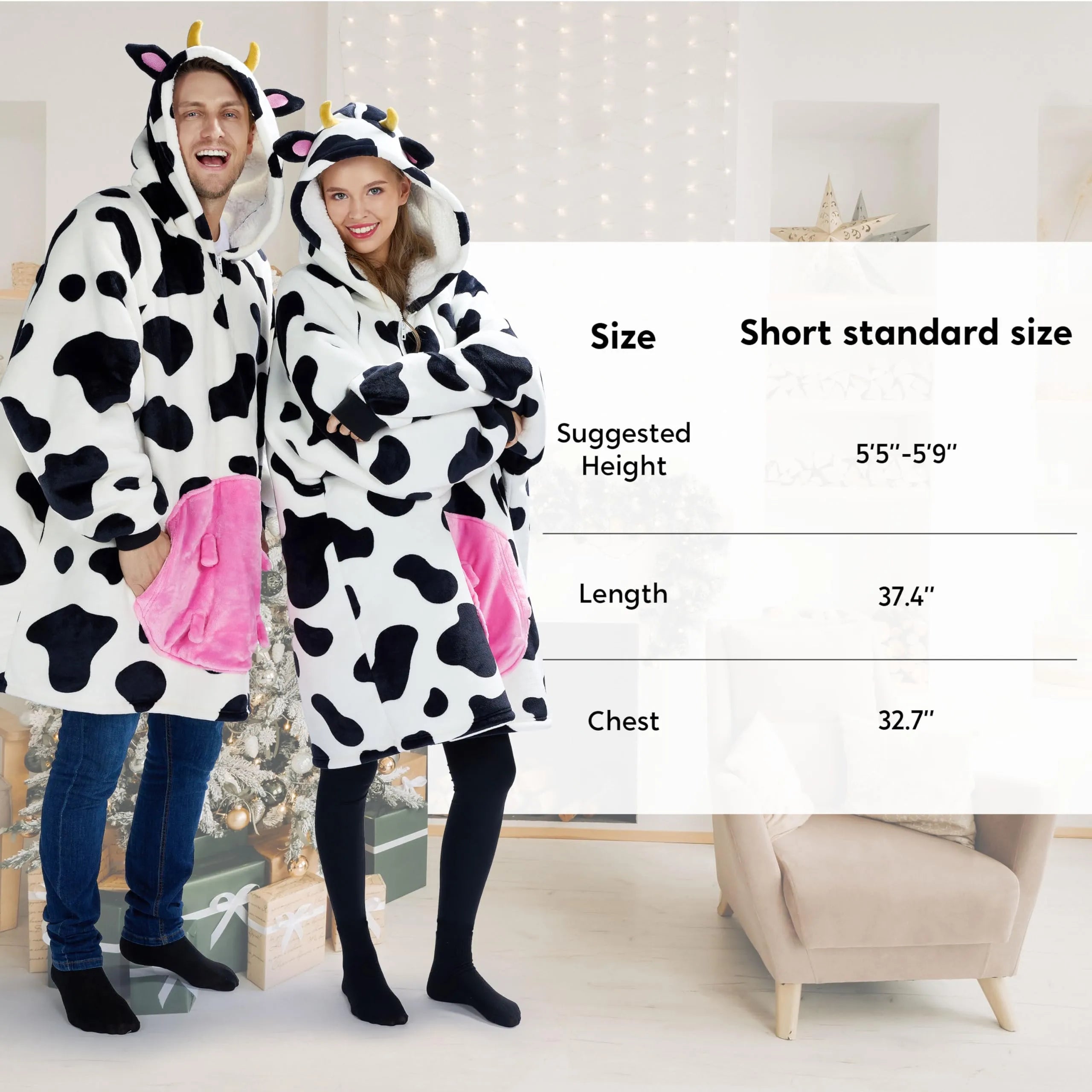 Sherpa Hooded Blanket for Adults, Wearable Pullover for Women and Men