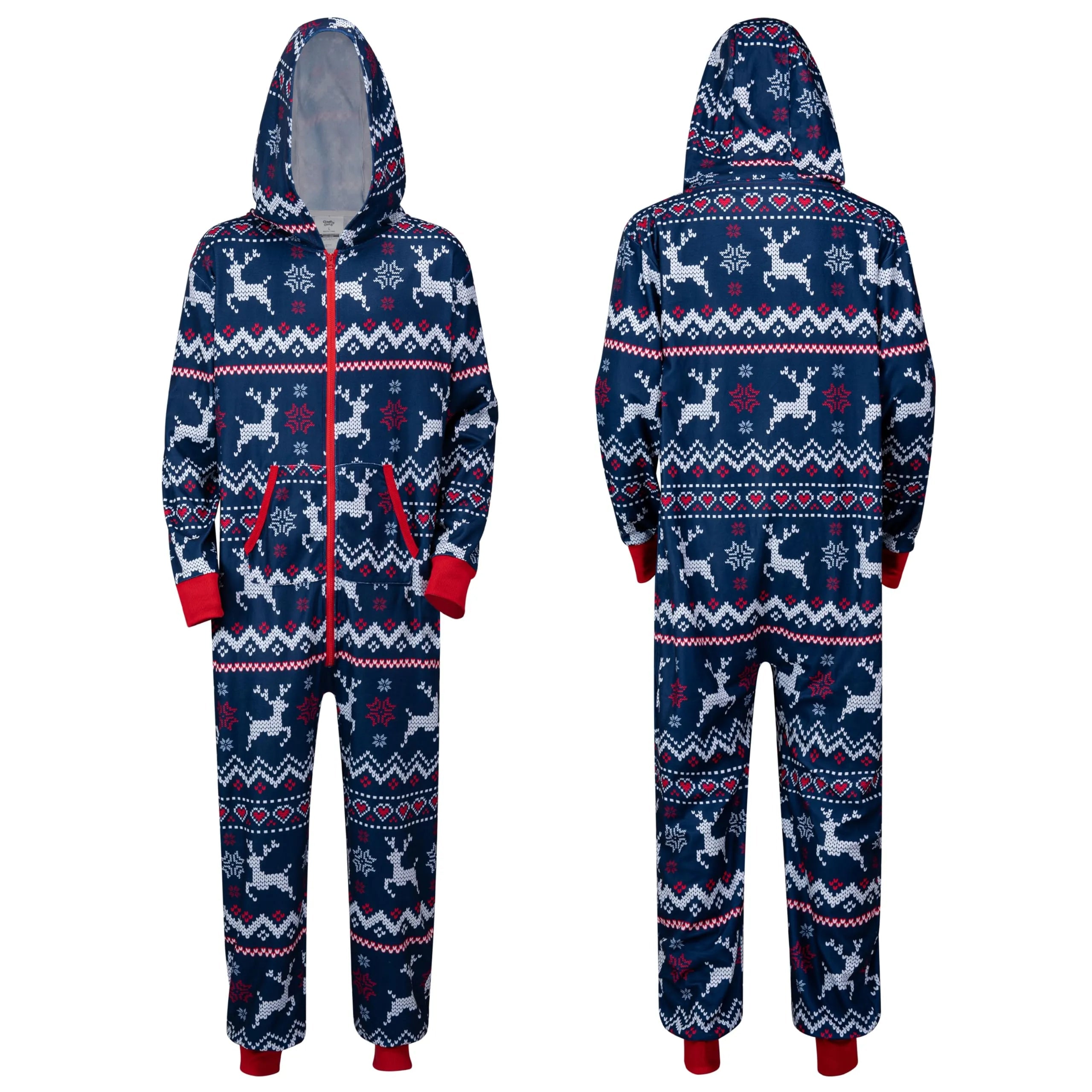 Men's Loose Christmas Hooded Pajamas