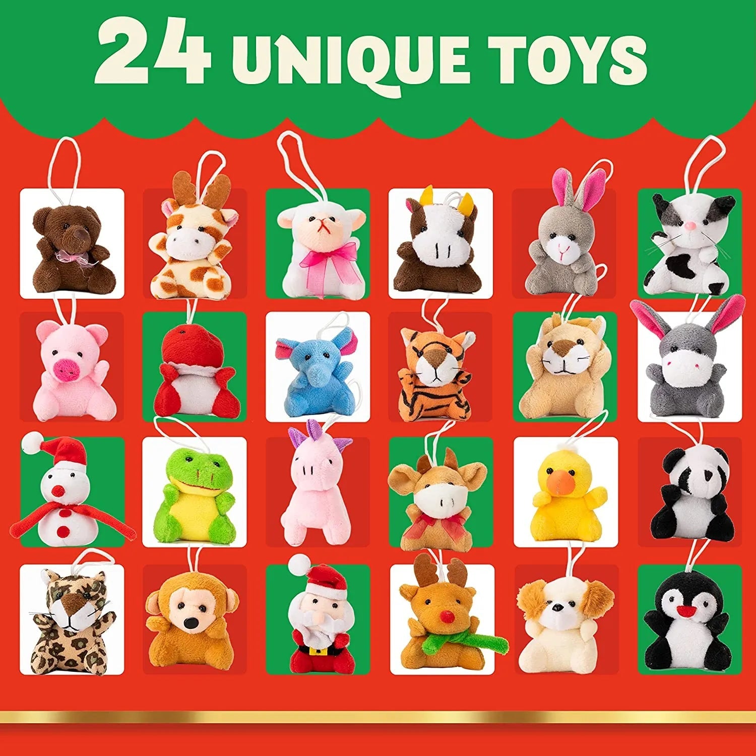 Advent Calendar with Animal Plush Toys