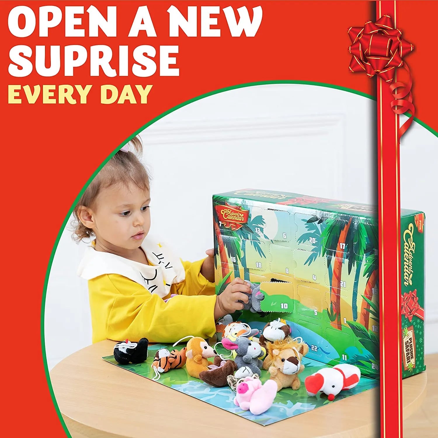Advent Calendar with Animal Plush Toys