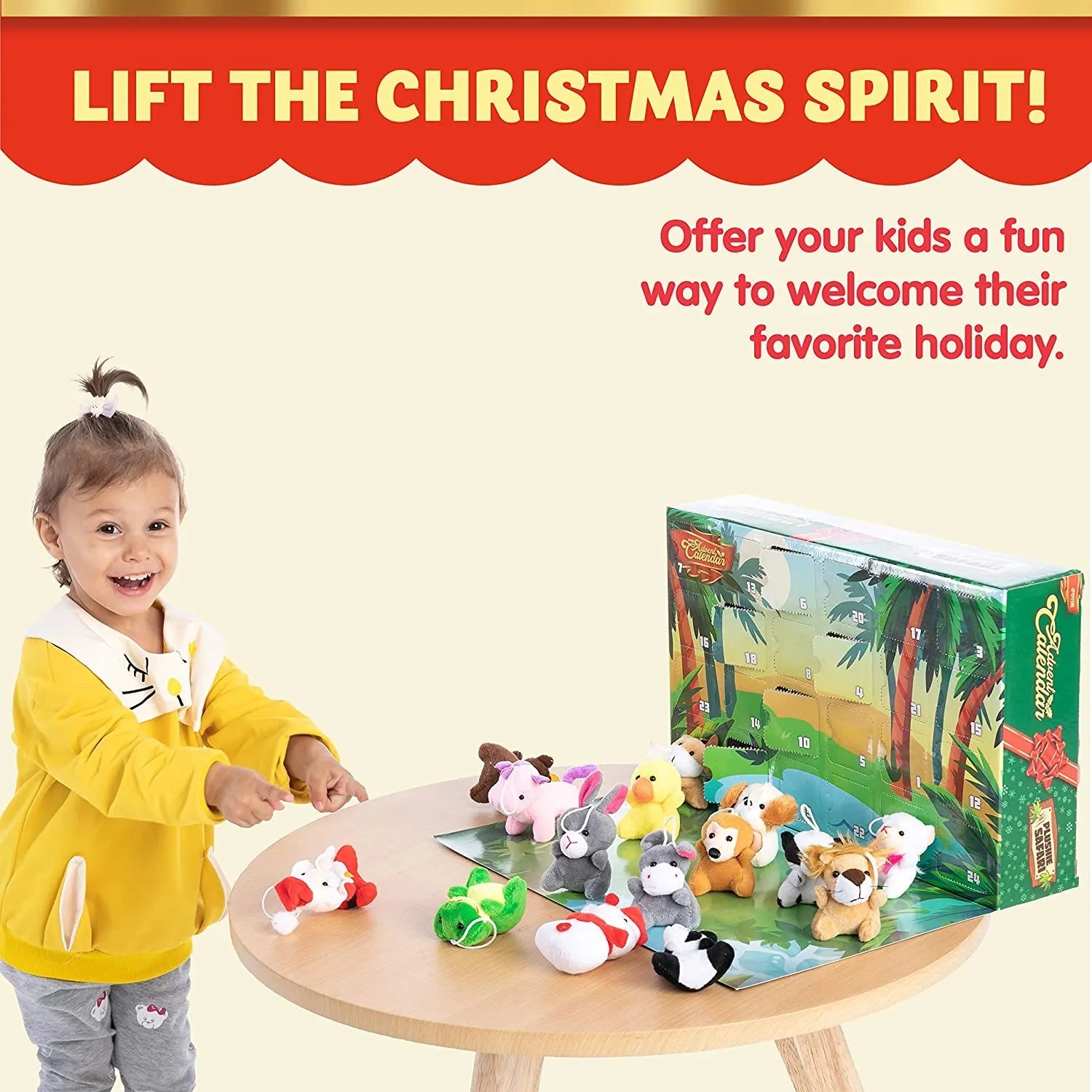 Advent Calendar with Animal Plush Toys