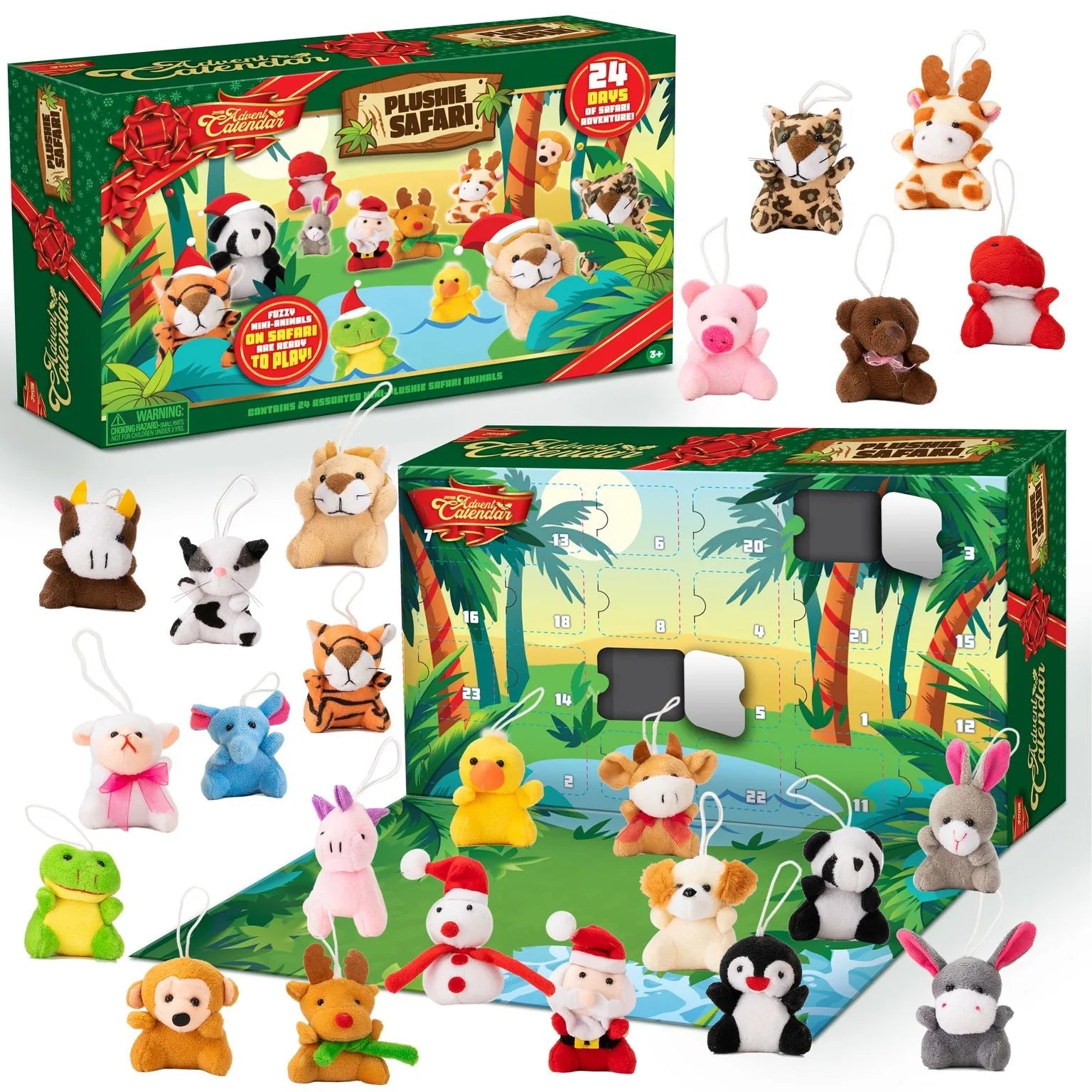 Advent Calendar with Animal Plush Toys