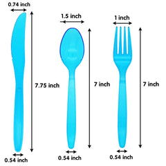 Neon Hard Plastic Cutlery (288-Piece Set)