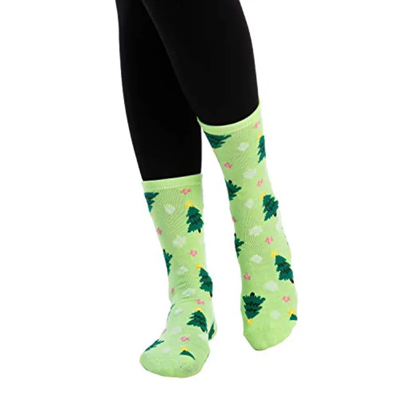 12 Pairs Christmas Holiday Crew Socks