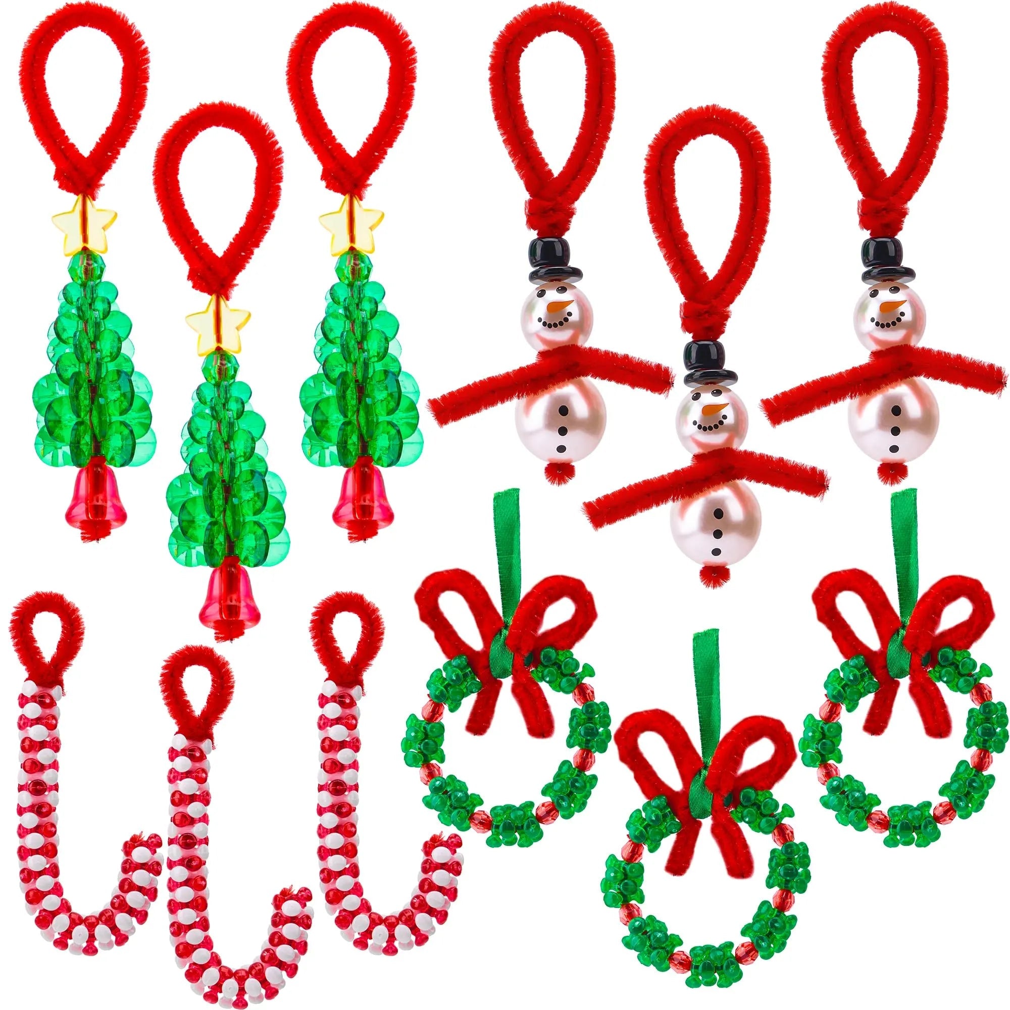 Christmas Beaded Ornament Craft Kit - Make Up to 40 Hanging Ornaments