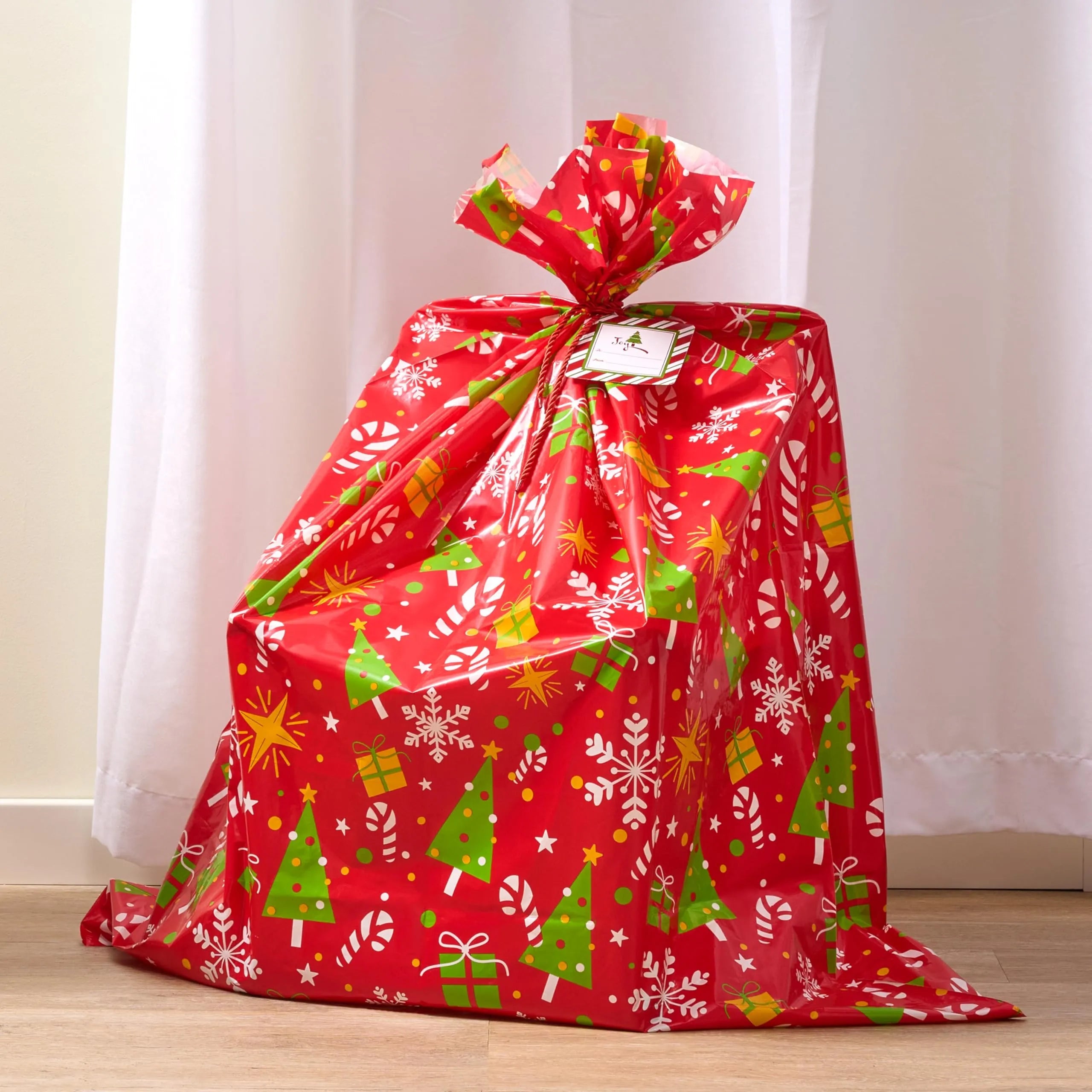 Oversized Christmas Gift Bag 56"x36" - Large Plastic Wrapping Bag