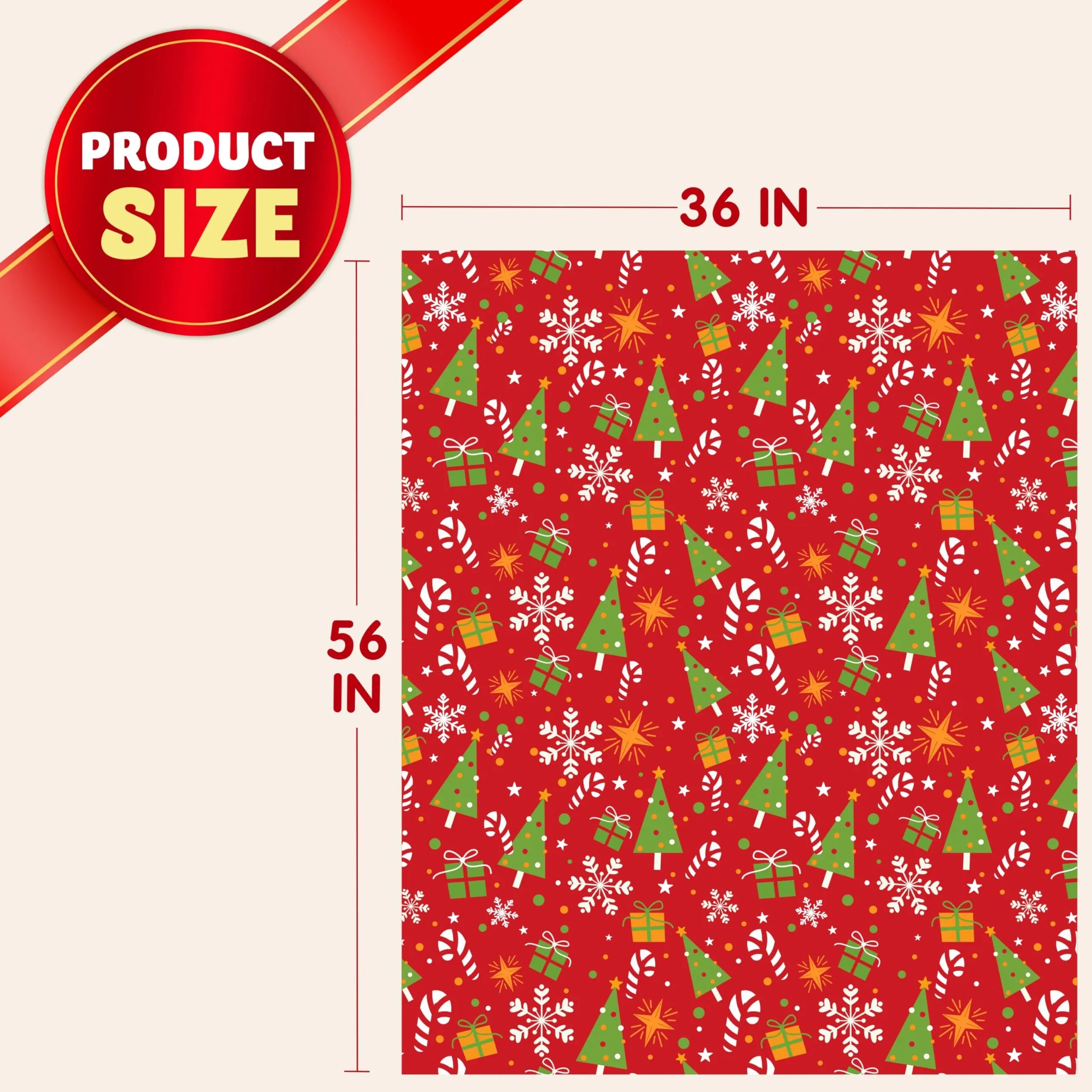 Oversized Christmas Gift Bag 56"x36" - Large Plastic Wrapping Bag
