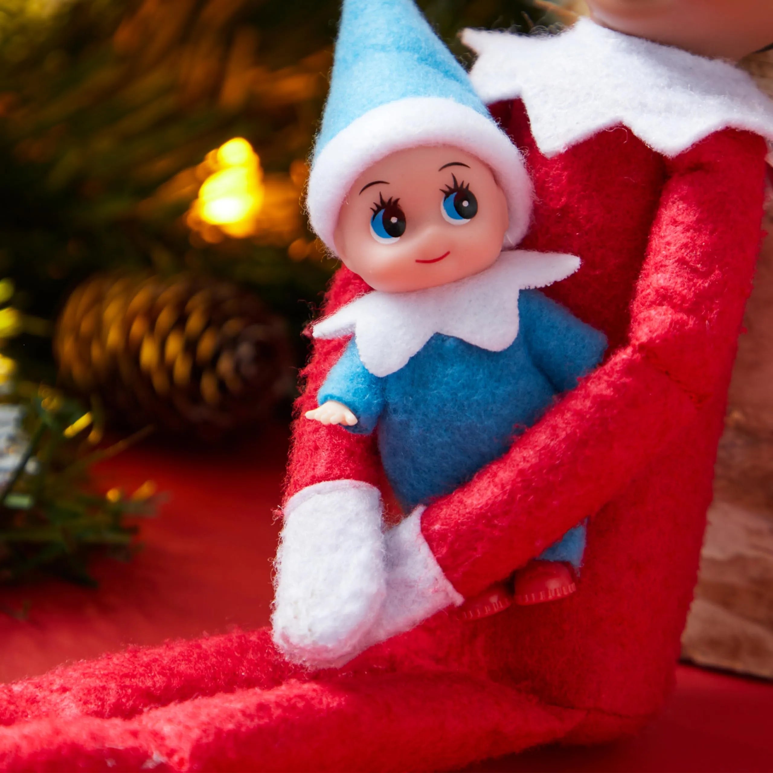 Blue Tiny Elf Soft Plush Doll for Christmas Decor