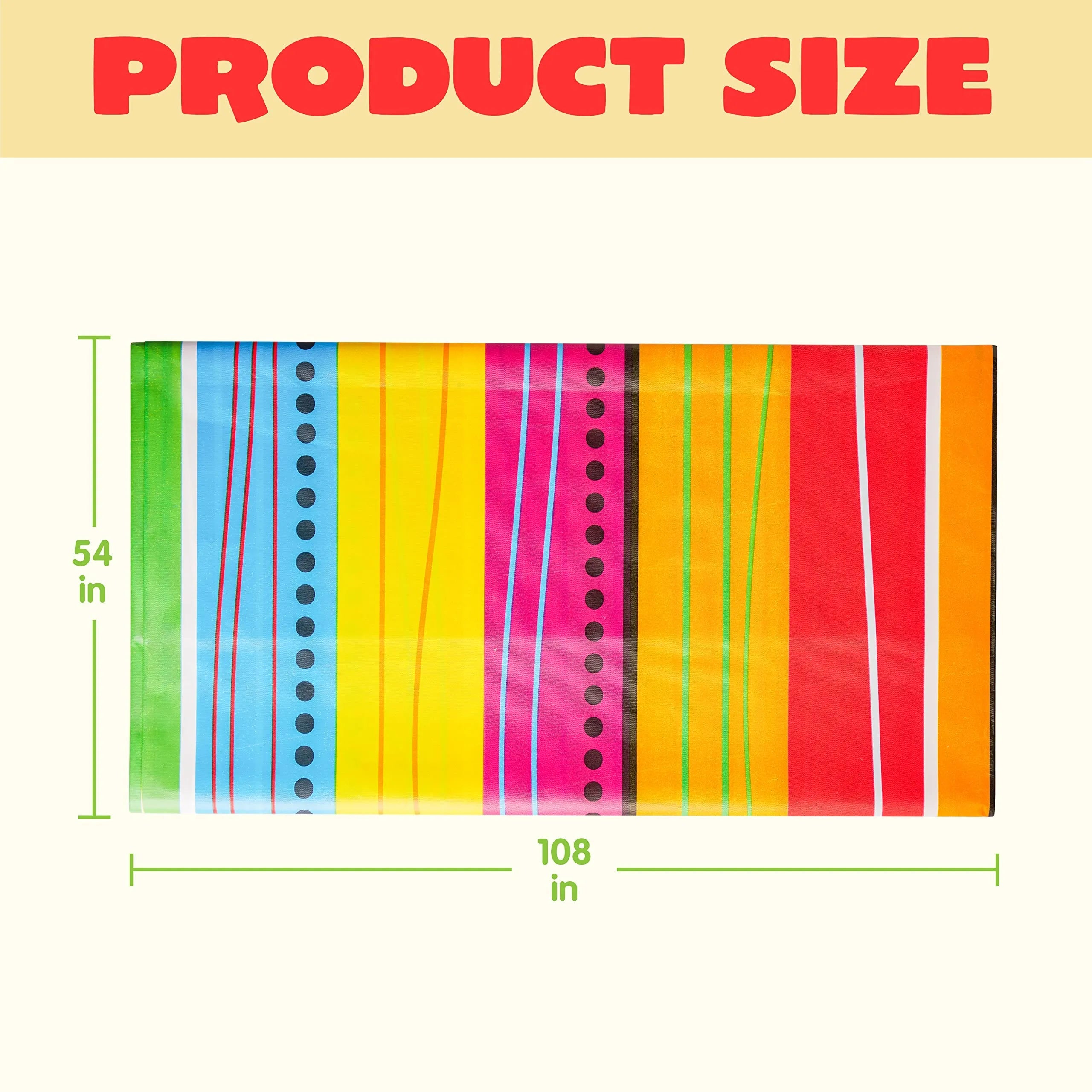 Cinco De Mayo Multicolor Plastic Tablecover, 6-Pack