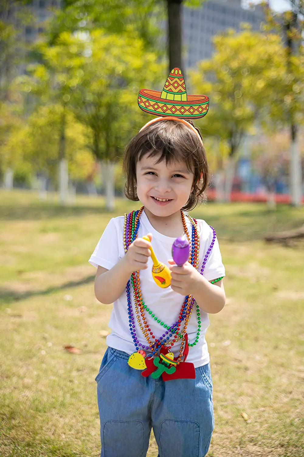 Cinco de Mayo Fiesta Bead Necklaces, 12 Pack