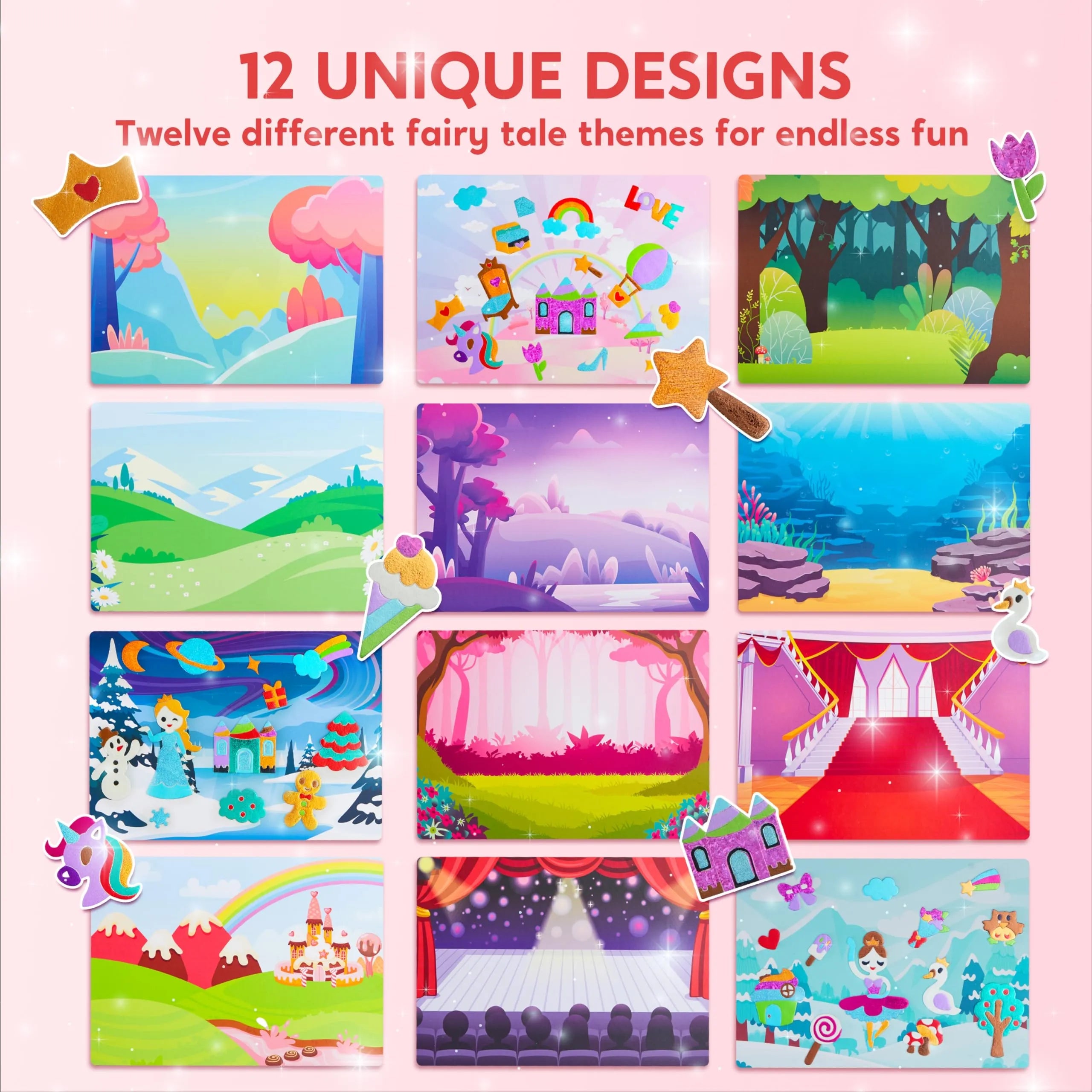 Foil Art Kit for Kids with Foam Stickers, Creative Travel Toys & Birthday Gifts