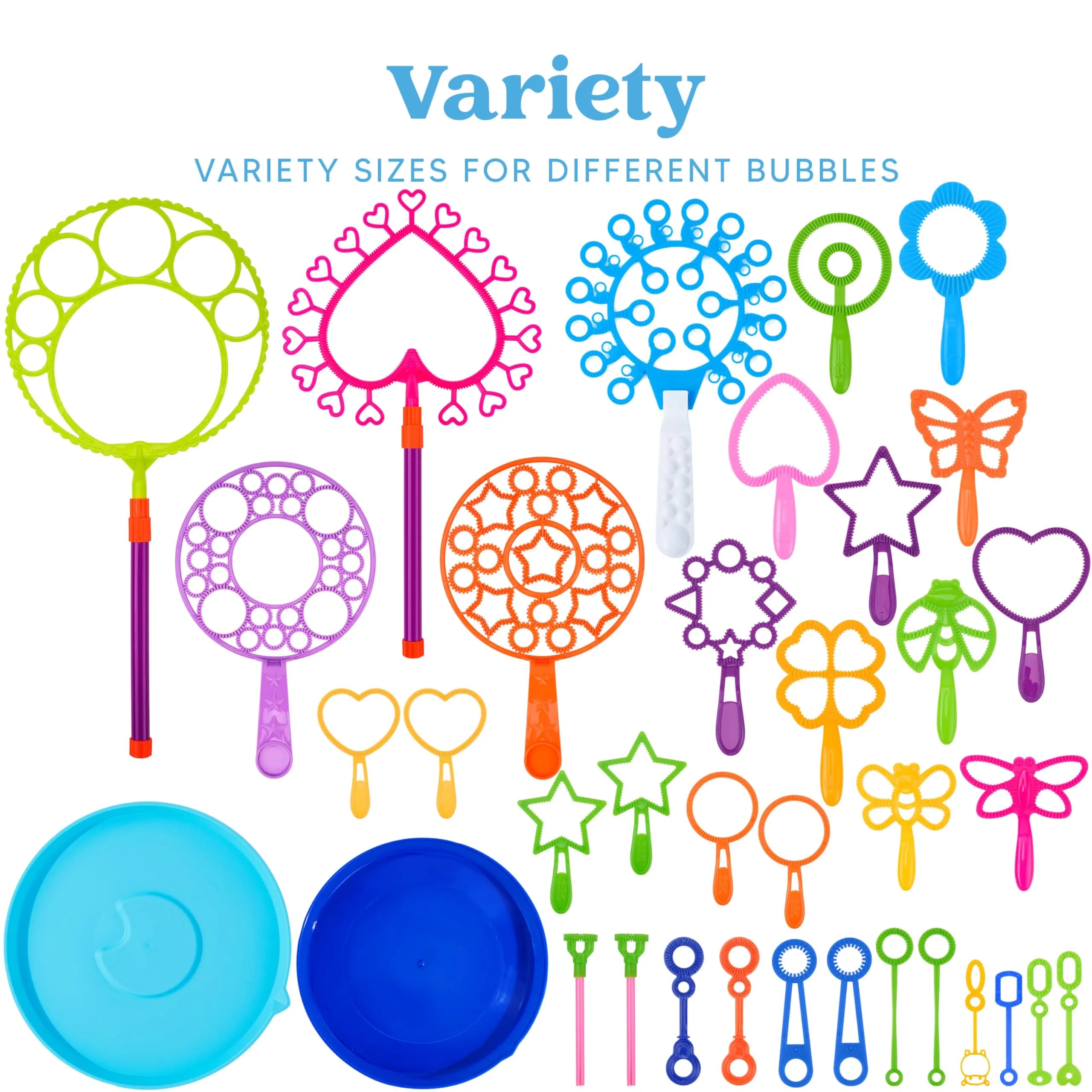 Giant Bubble Wand Toys with Tray Bulk, Large Bubble Maker