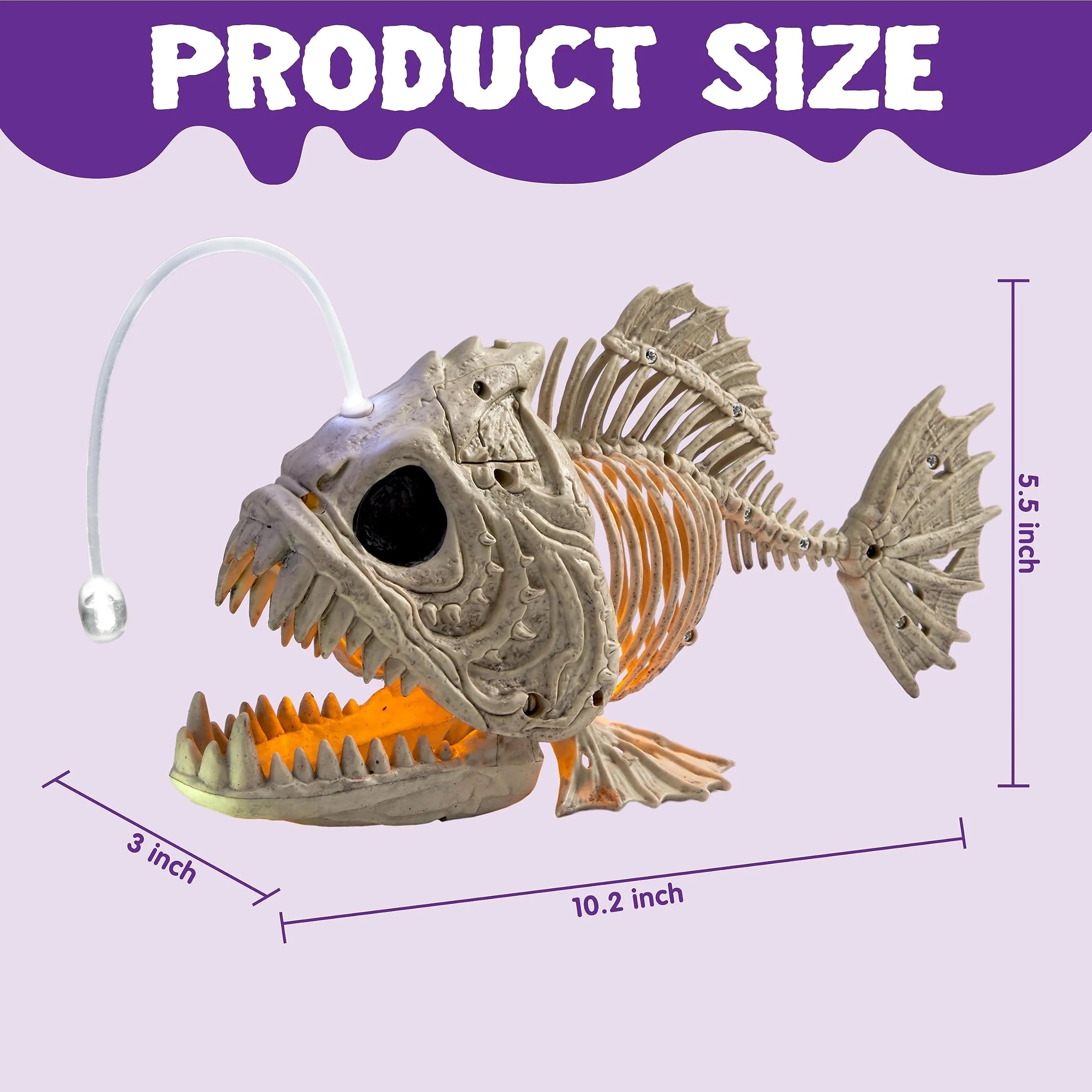 LED Eye Skeleton Fish Halloween Decoration