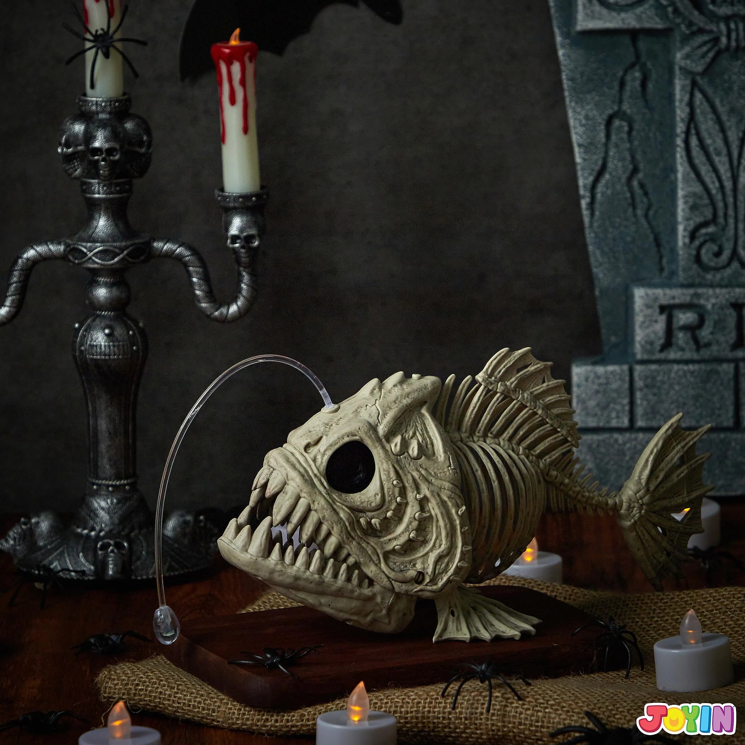 LED Eye Skeleton Fish Halloween Decoration