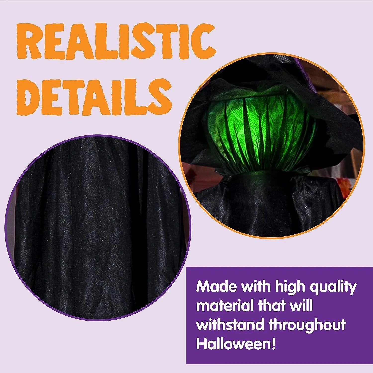 3 Pack 4.2 FT Halloween Witch Yard Decorations