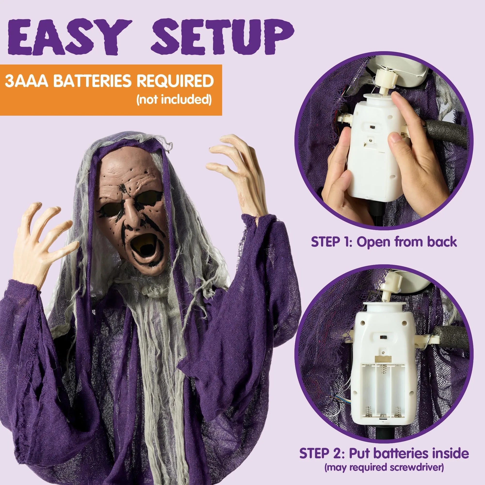 Halloween Zombie Groundbreaker Decoration with Light and Sound