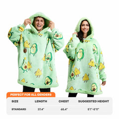 Adult Sherpa Wearable Blanket - Avocado