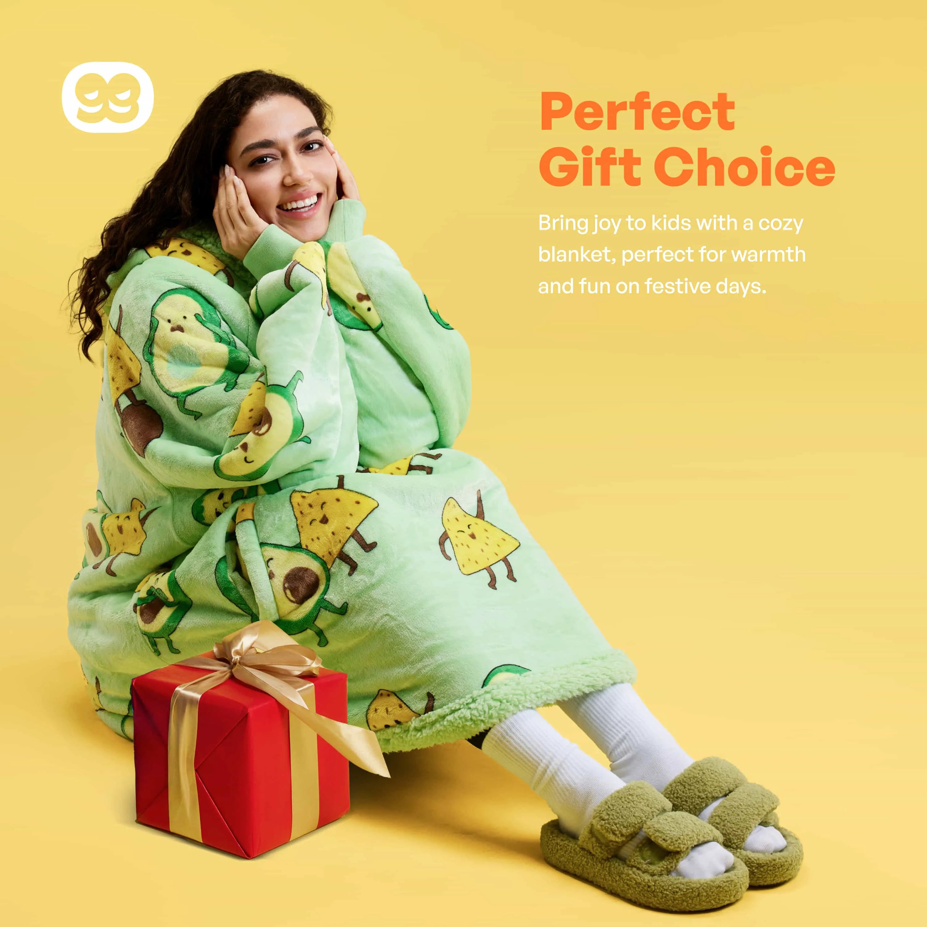 Adult Sherpa Wearable Blanket - Avocado