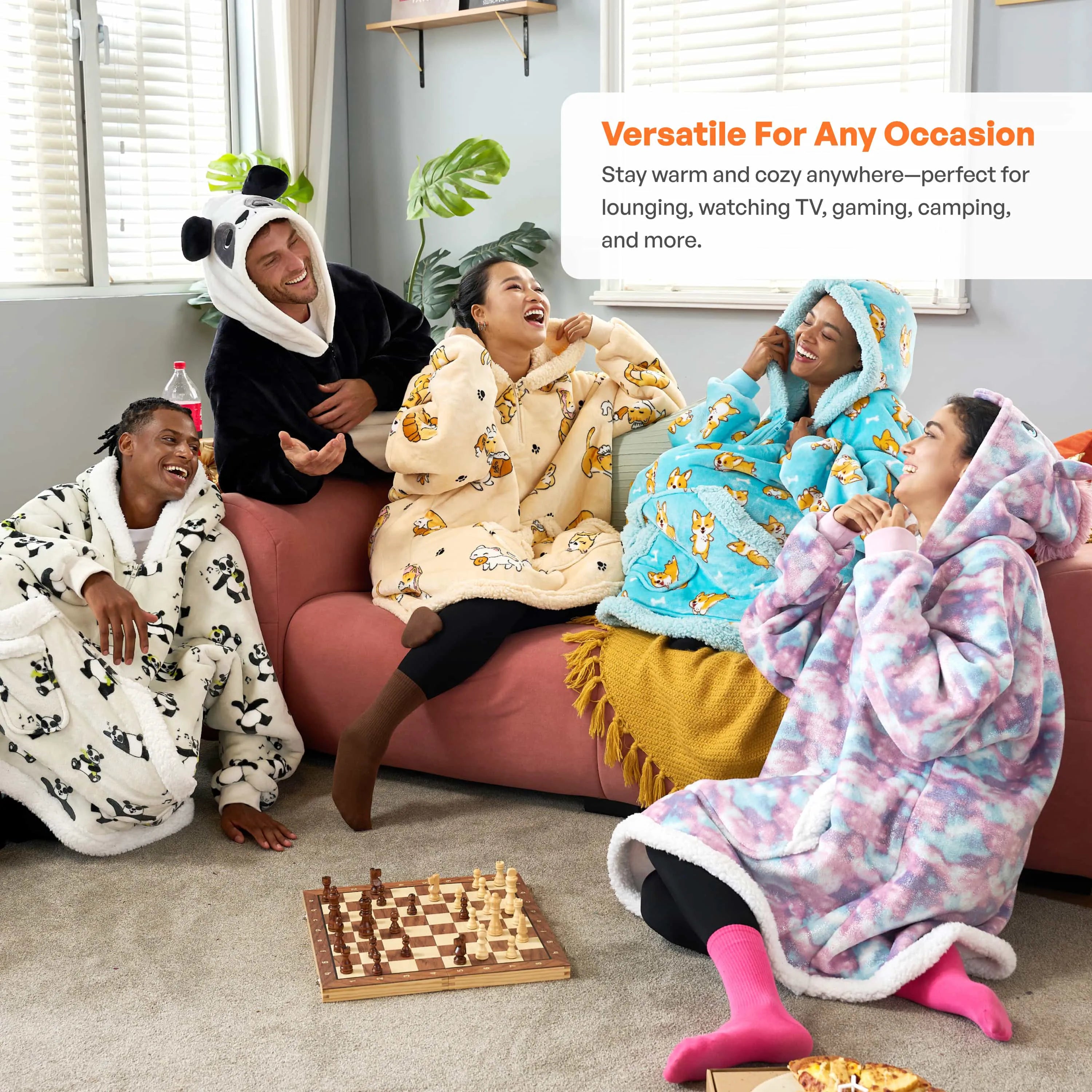 Adult Sherpa Wearable Blanket - Cat