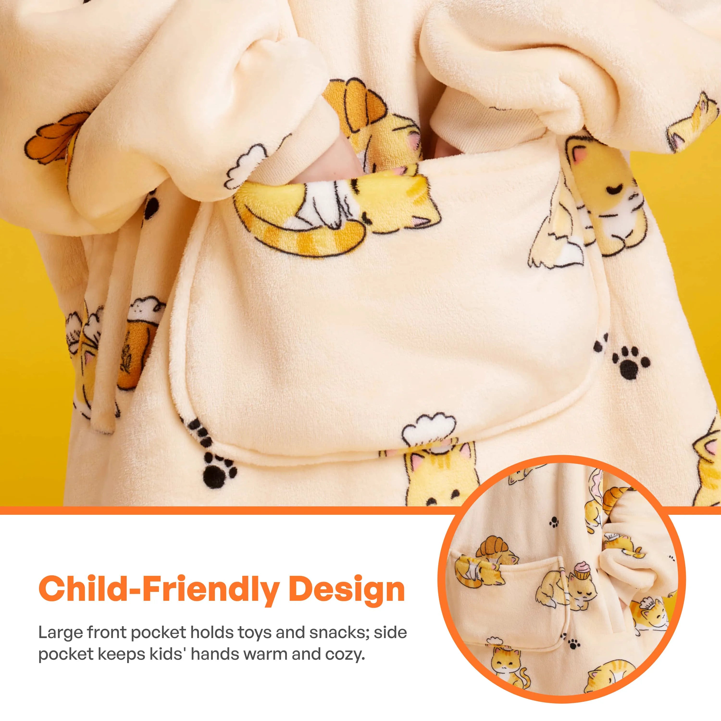 Kids' Sherpa Wearable Blanket - Cat