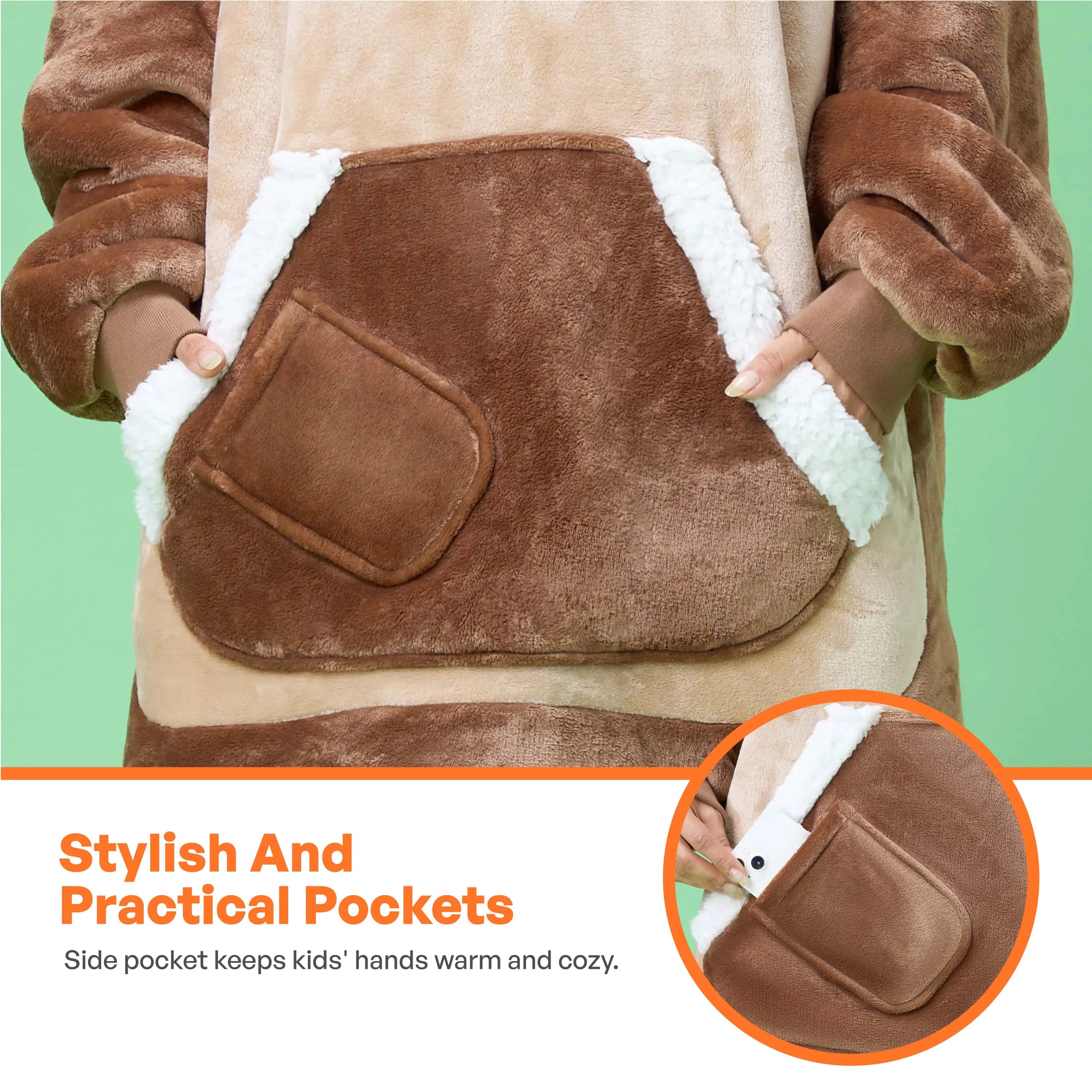 Adult Sloth Sherpa Wearable Blanket