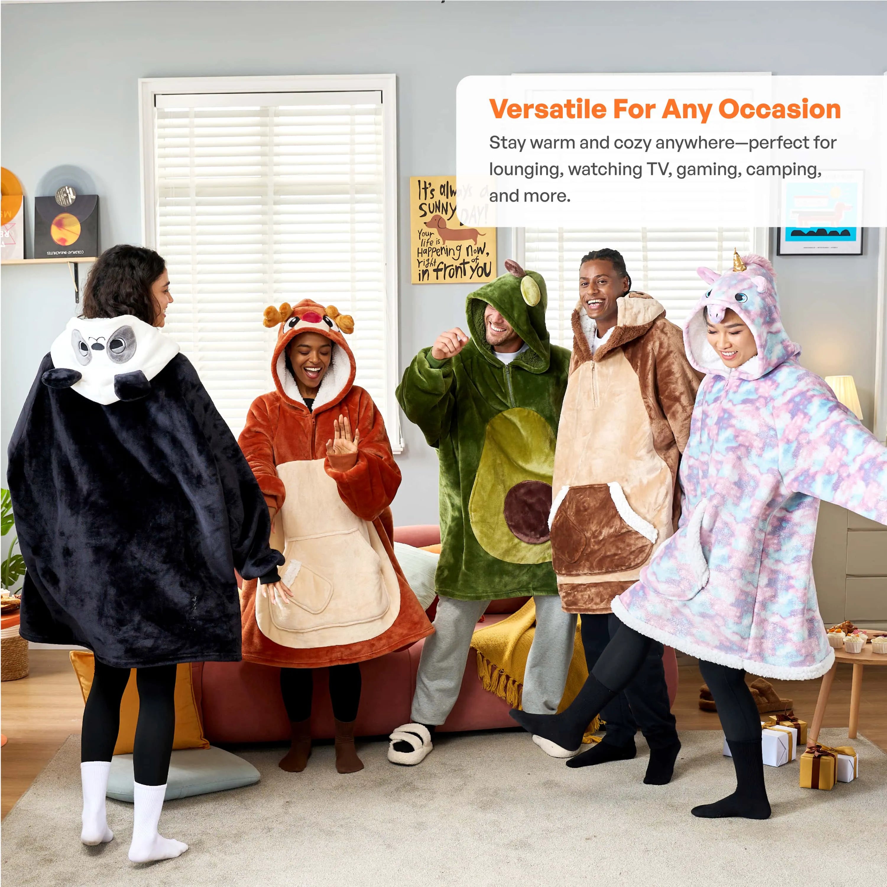 Adult Sloth Sherpa Wearable Blanket
